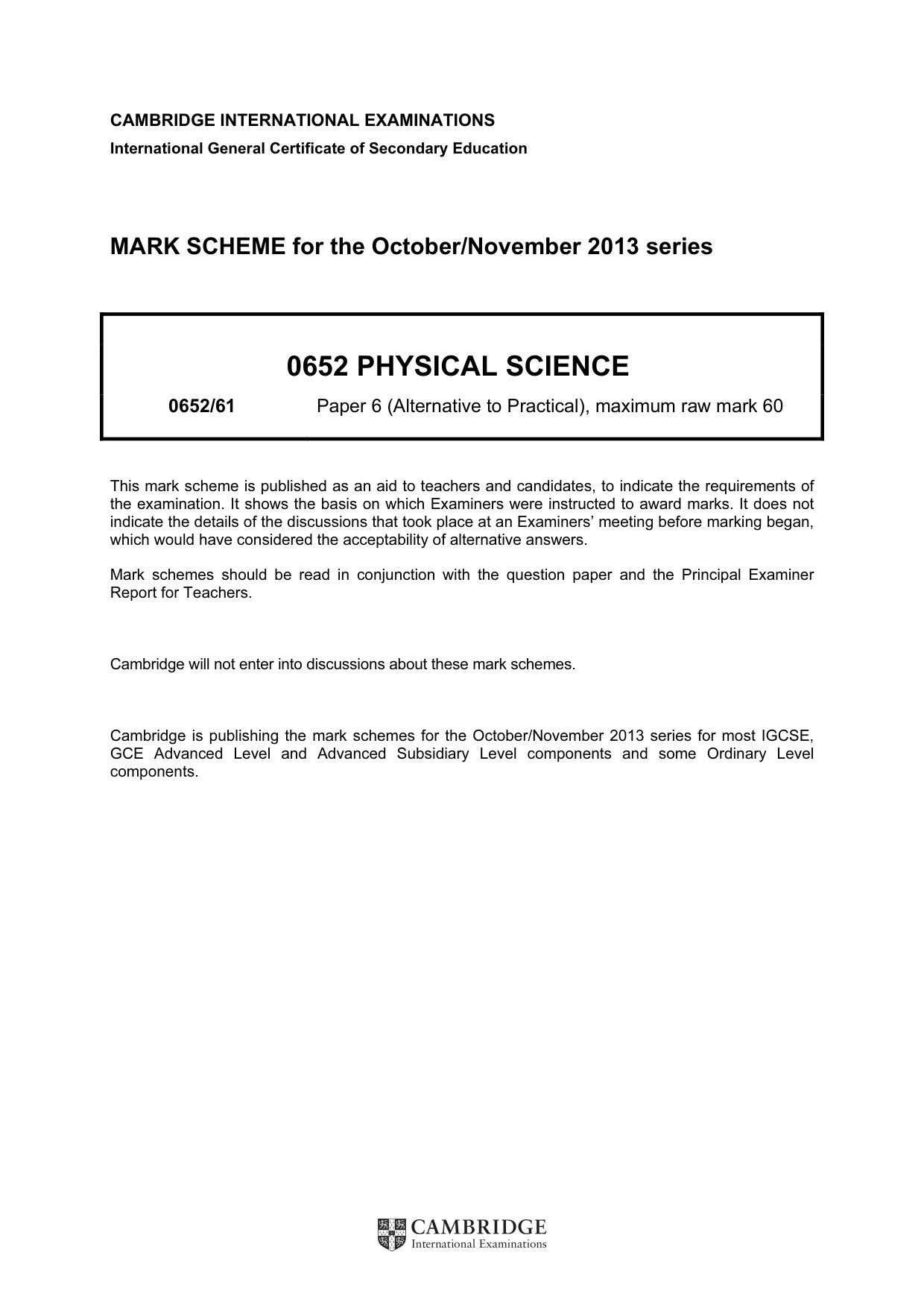Mark scheme, page 1 of 4