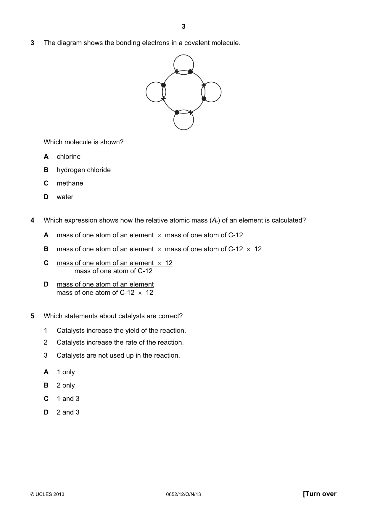 Cambridge IGCSE Physical Science 0652 2013 Oct/Nov Paper 1 · Variant 2 question paper, page 3 of 20