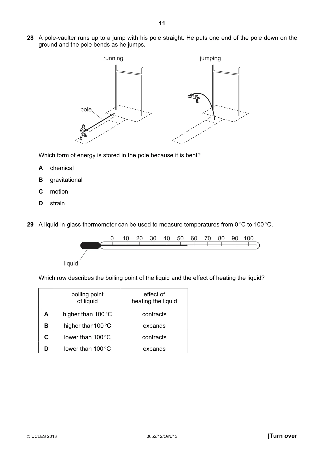 Cambridge IGCSE Physical Science 0652 2013 Oct/Nov Paper 1 · Variant 2 question paper, page 11 of 20