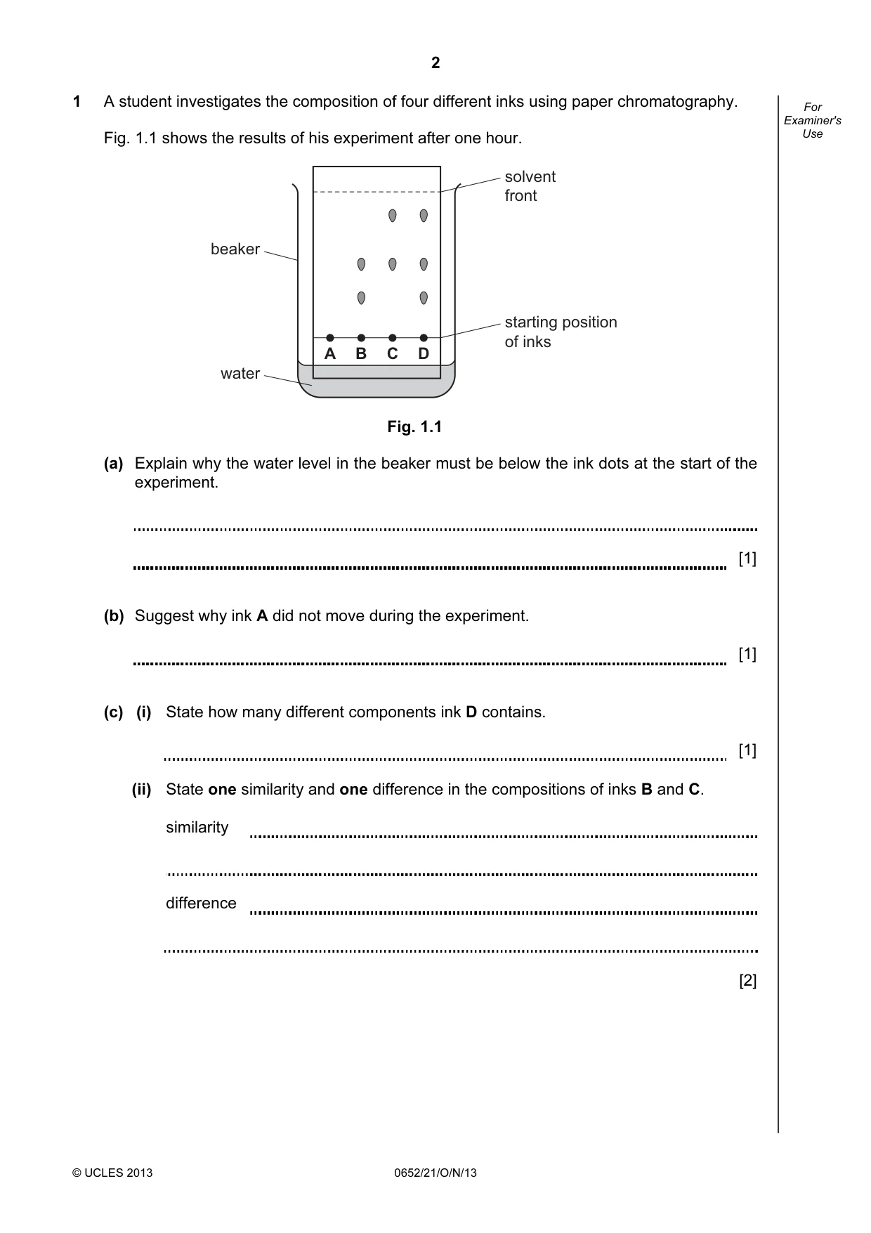 Cambridge IGCSE Physical Science 0652 2013 Oct/Nov Paper 2 · Variant 1 question paper, page 2 of 24