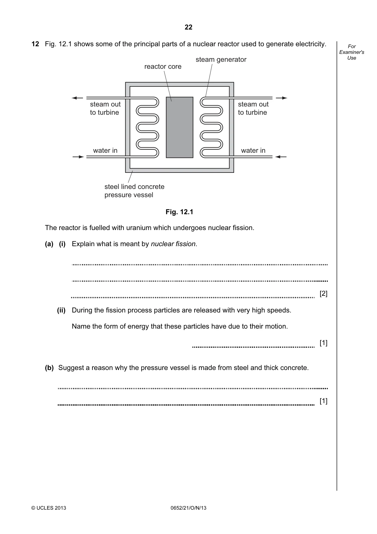 Cambridge IGCSE Physical Science 0652 2013 Oct/Nov Paper 2 · Variant 1 question paper, page 22 of 24