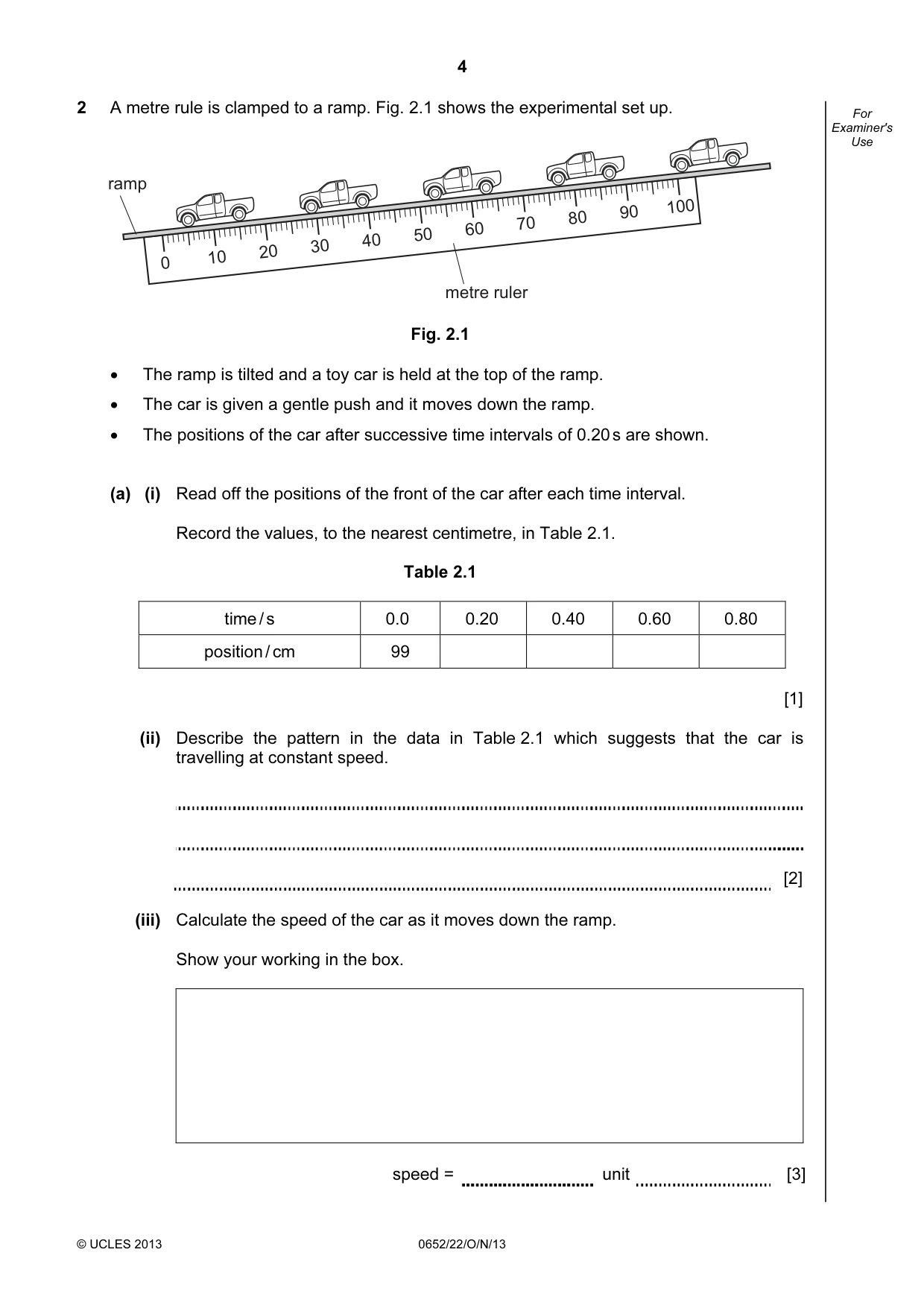 Cambridge IGCSE Physical Science 0652 2013 Oct/Nov Paper 2 · Variant 2 question paper, page 4 of 24