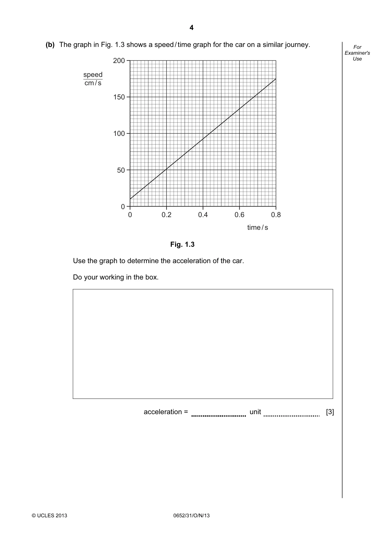 Cambridge IGCSE Physical Science 0652 2013 Oct/Nov Paper 3 · Variant 1 question paper, page 4 of 20