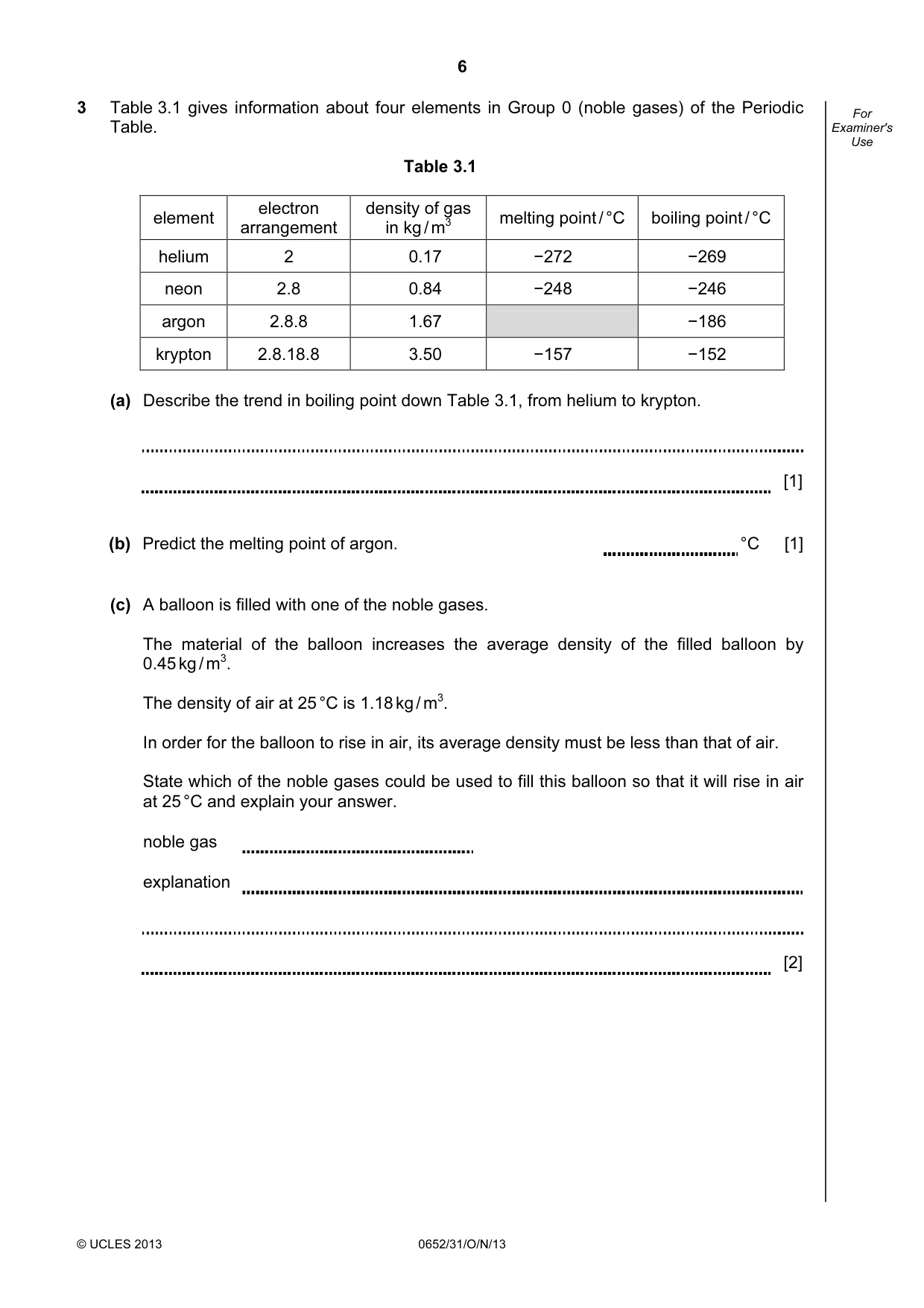 Cambridge IGCSE Physical Science 0652 2013 Oct/Nov Paper 3 · Variant 1 question paper, page 6 of 20