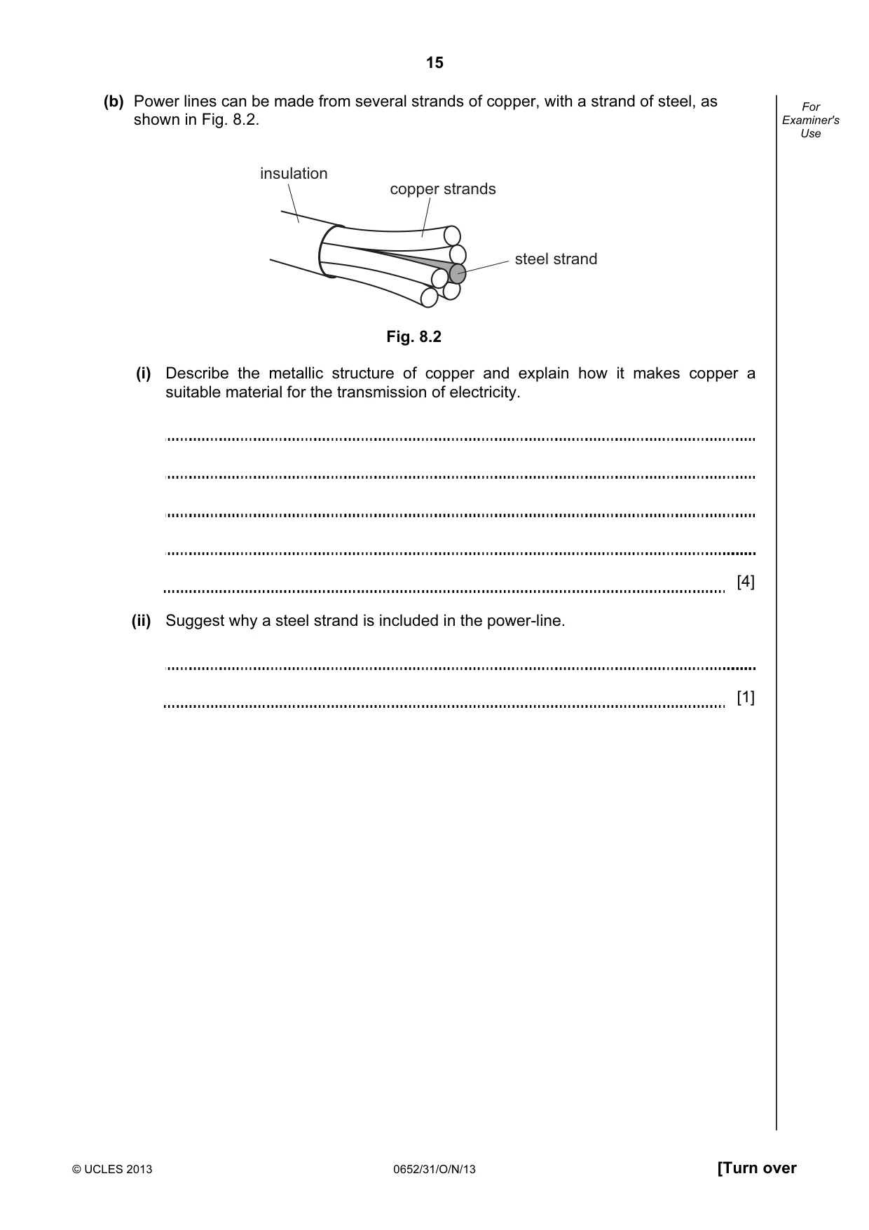 Cambridge IGCSE Physical Science 0652 2013 Oct/Nov Paper 3 · Variant 1 question paper, page 15 of 20