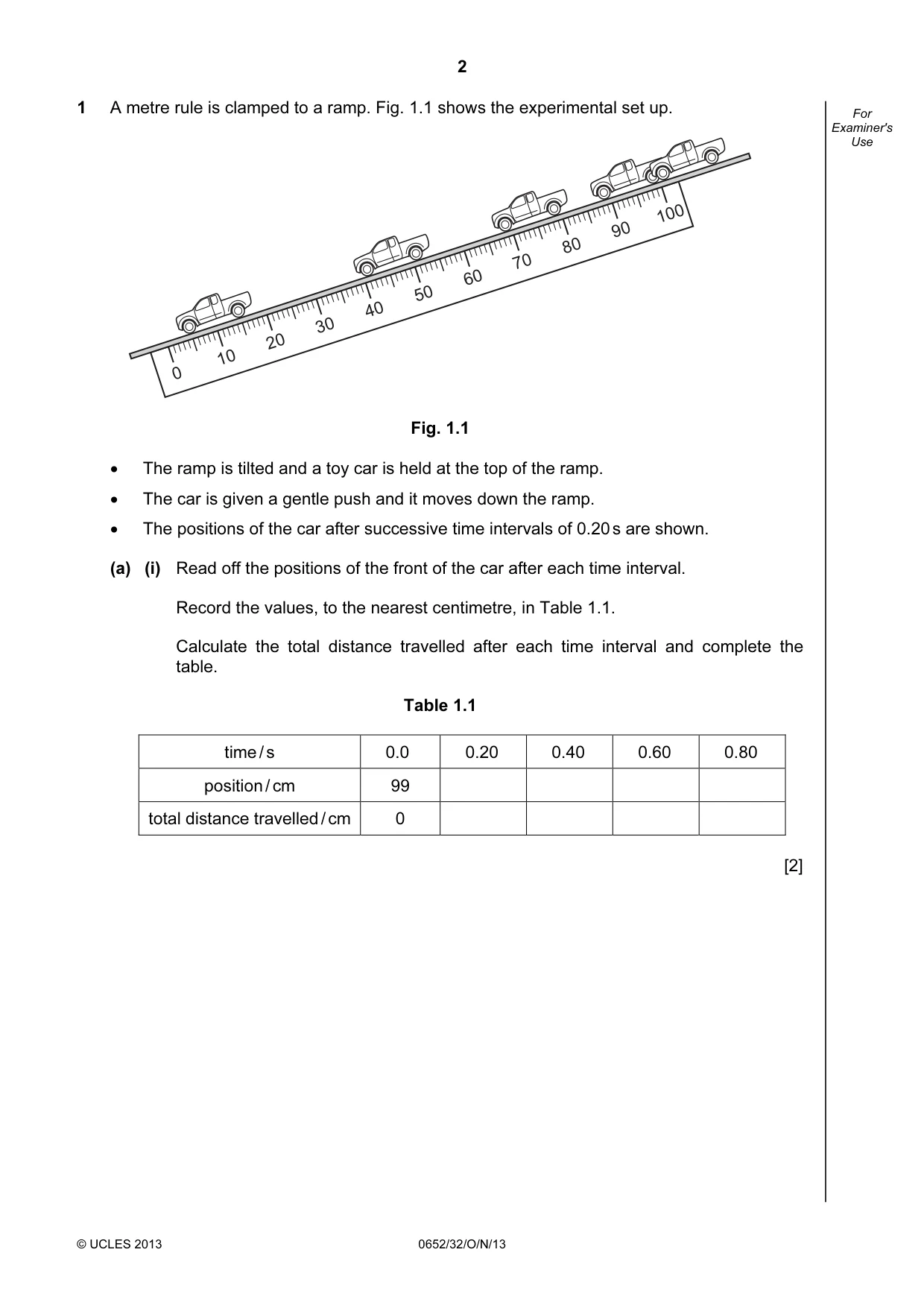 Cambridge IGCSE Physical Science 0652 2013 Oct/Nov Paper 3 · Variant 2 question paper, page 2 of 20