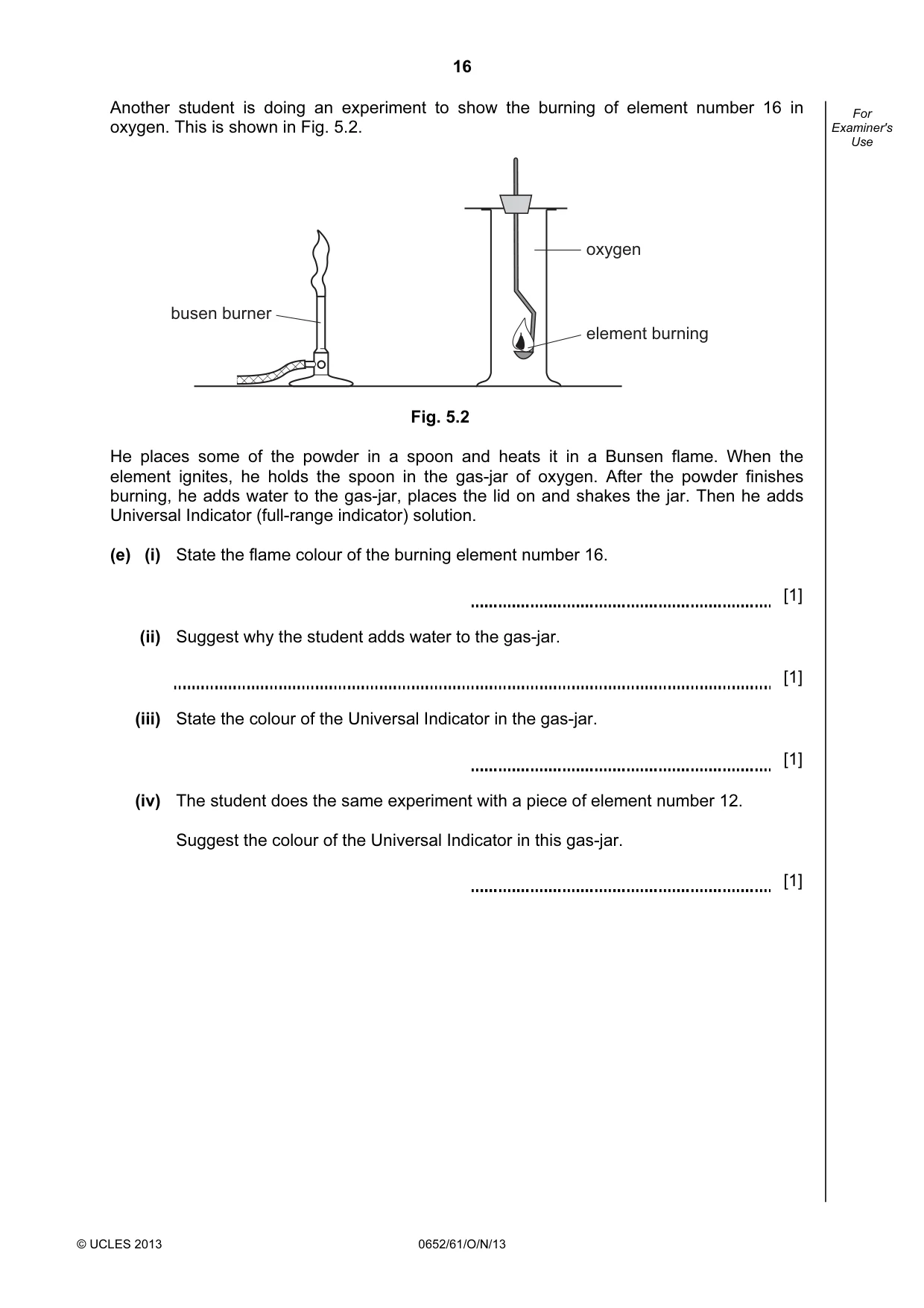 Cambridge IGCSE Physical Science 0652 2013 Oct/Nov Paper 6 · Variant 1 question paper, page 16 of 20