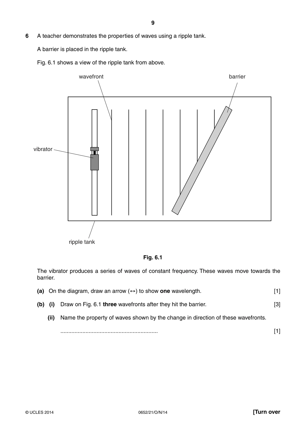 Cambridge IGCSE Physical Science 0652 2014 Oct/Nov Paper 2 · Variant 1 question paper, page 9 of 20