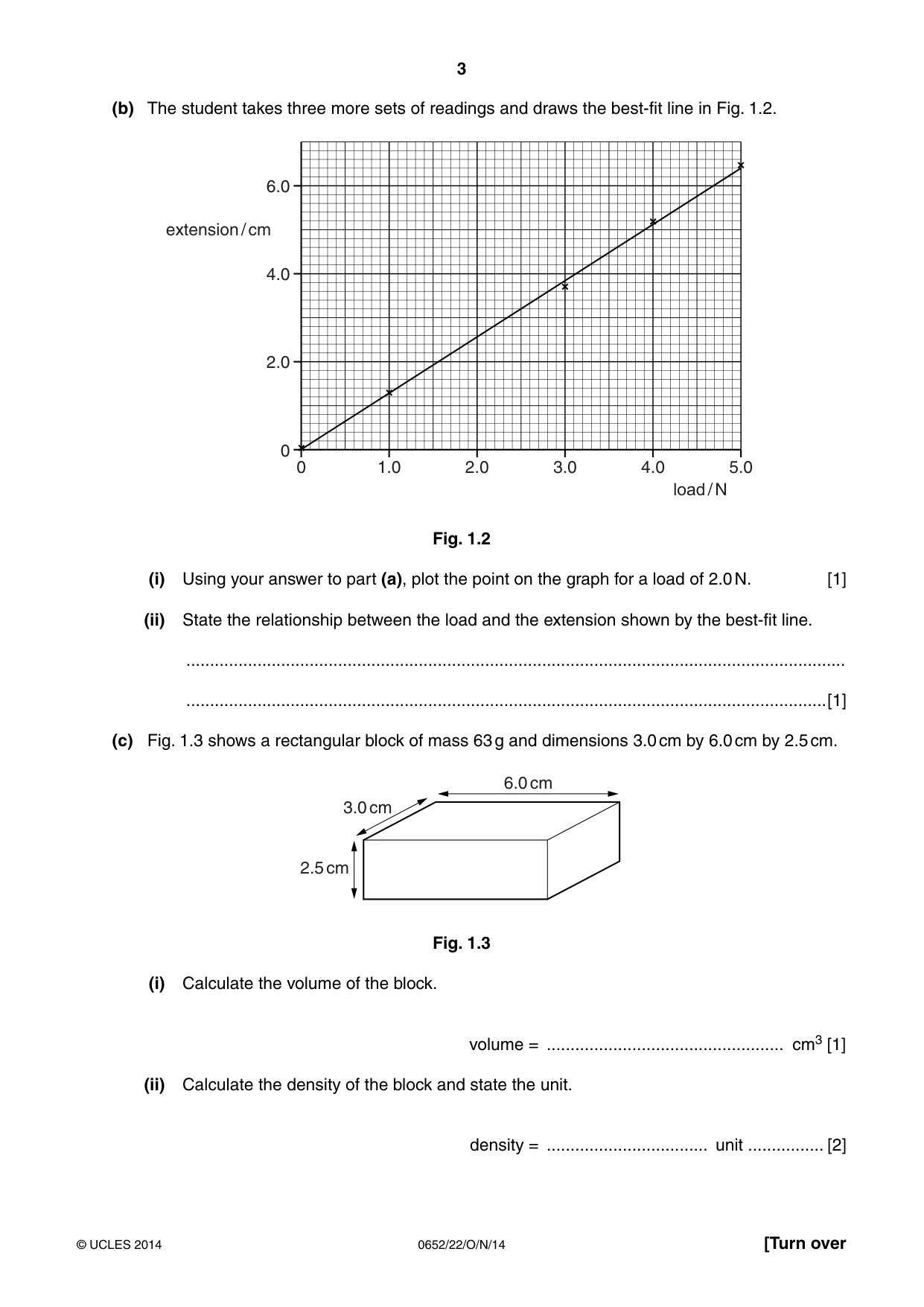 Cambridge IGCSE Physical Science 0652 2014 Oct/Nov Paper 2 · Variant 2 question paper, page 3 of 20