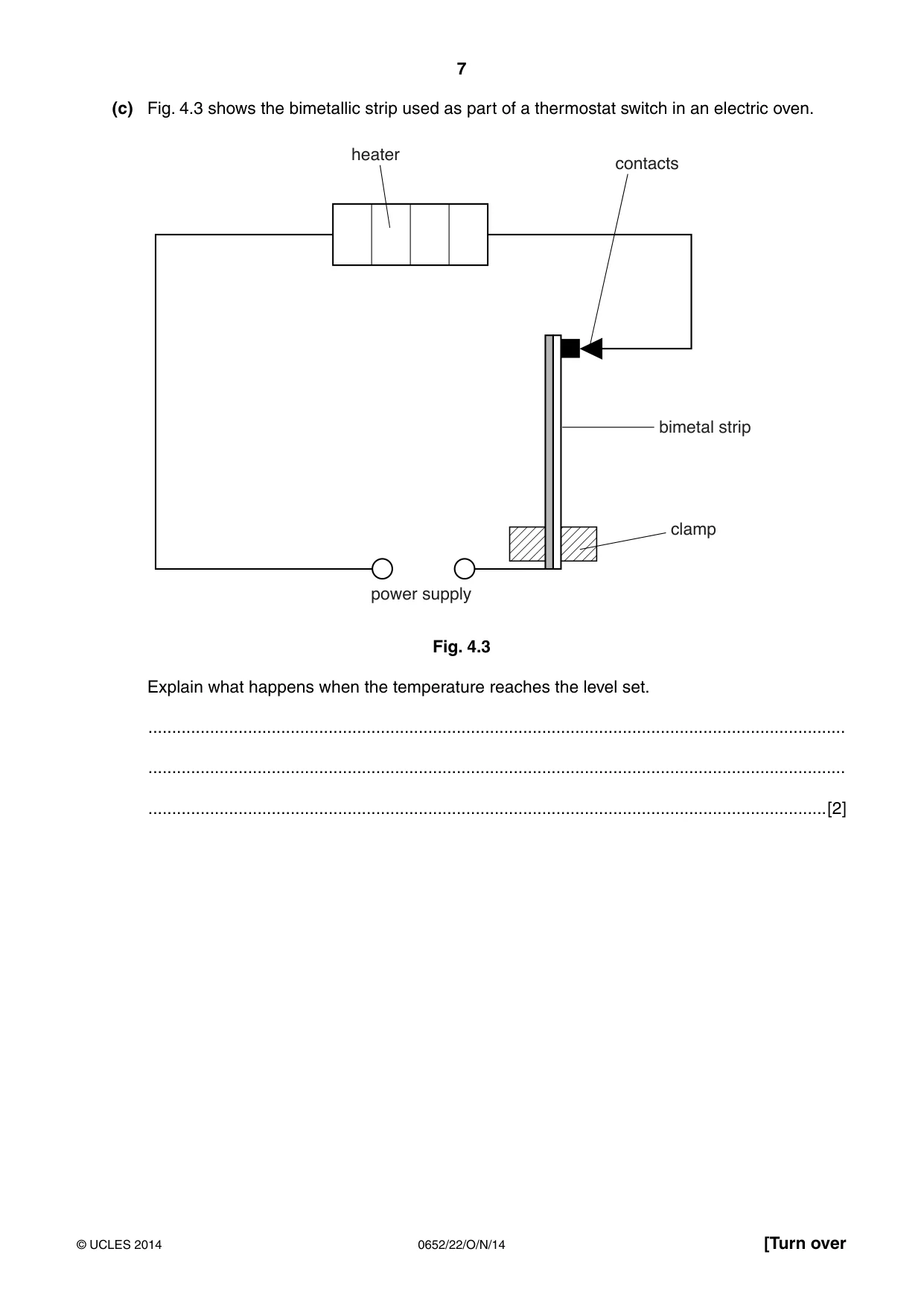 Cambridge IGCSE Physical Science 0652 2014 Oct/Nov Paper 2 · Variant 2 question paper, page 7 of 20