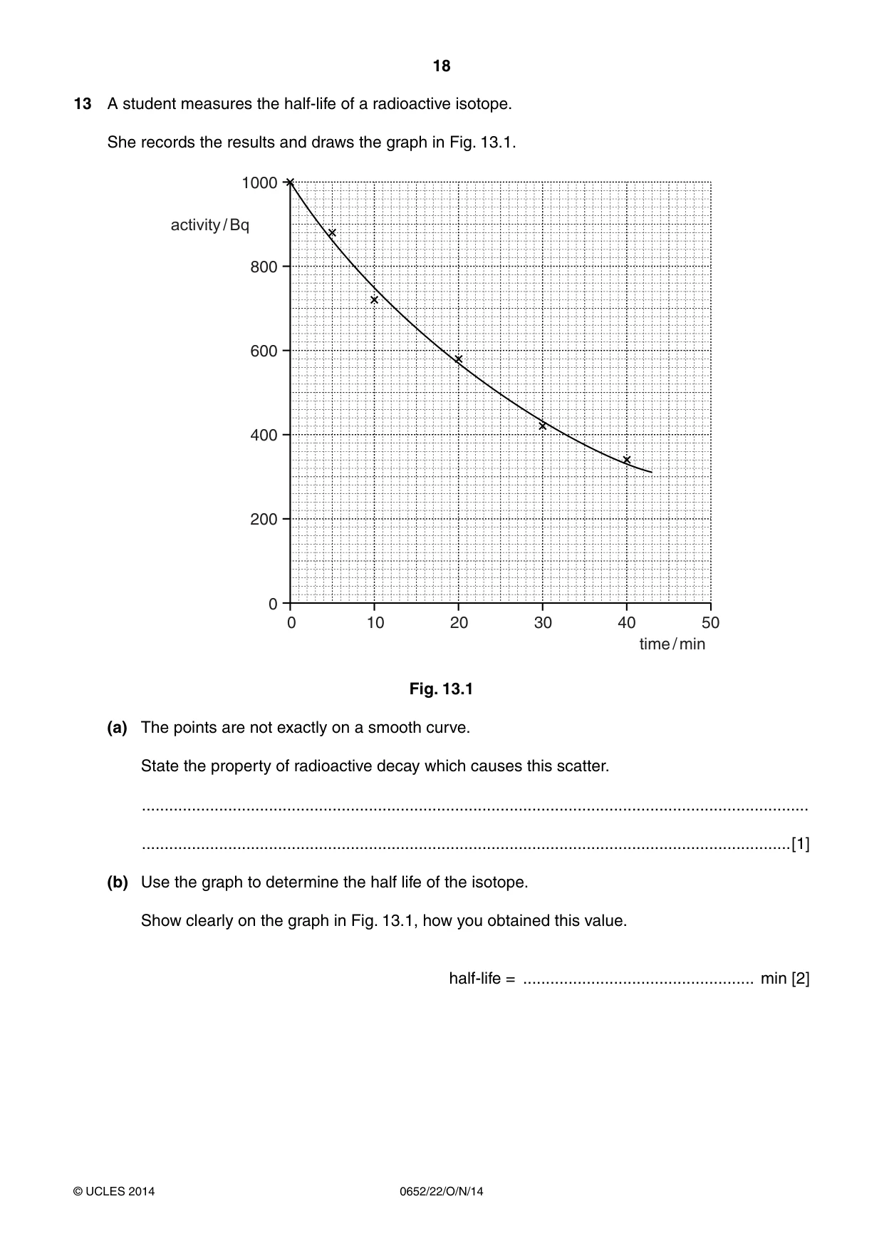 Cambridge IGCSE Physical Science 0652 2014 Oct/Nov Paper 2 · Variant 2 question paper, page 18 of 20