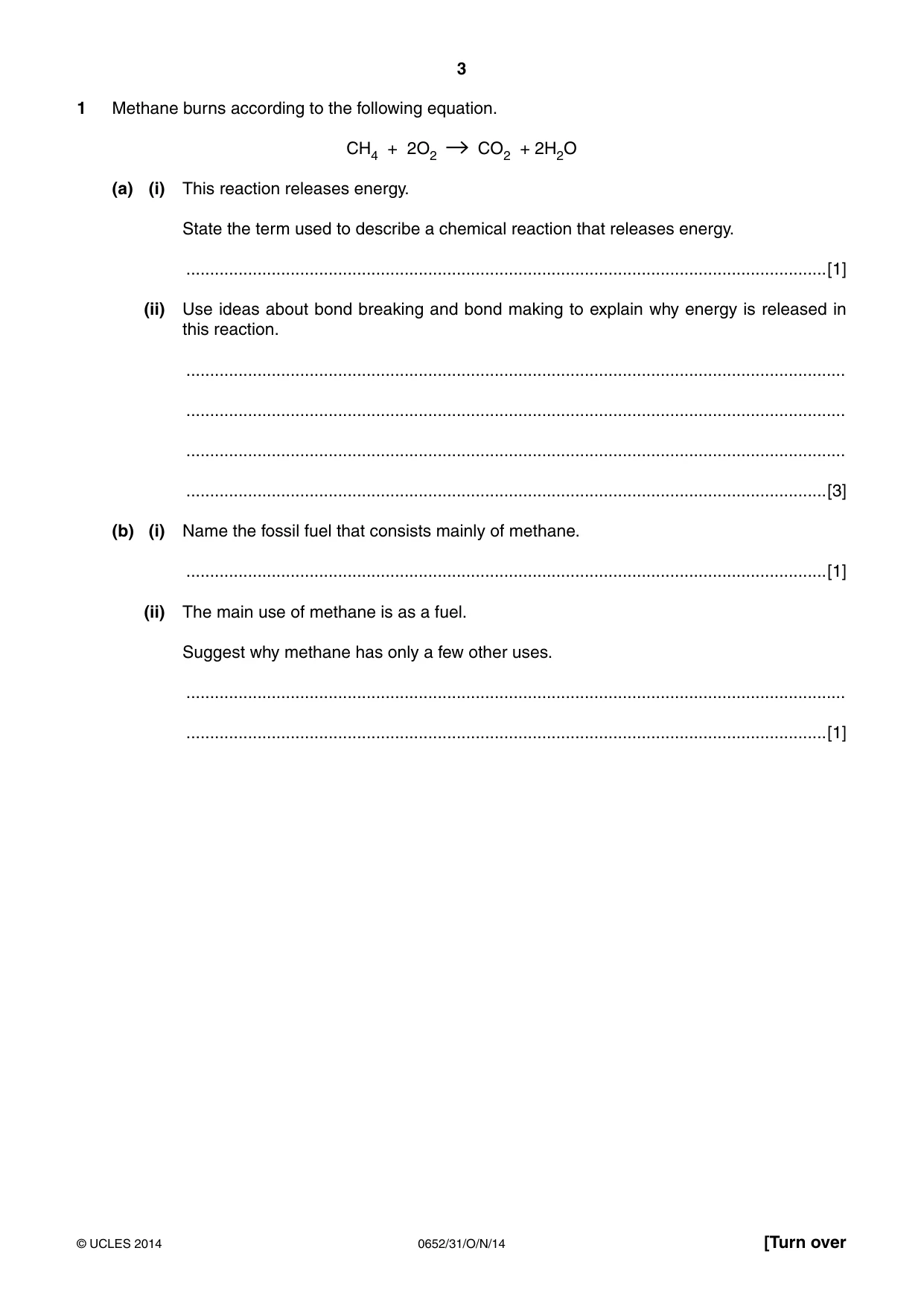 Cambridge IGCSE Physical Science 0652 2014 Oct/Nov Paper 3 · Variant 1 question paper, page 3 of 20
