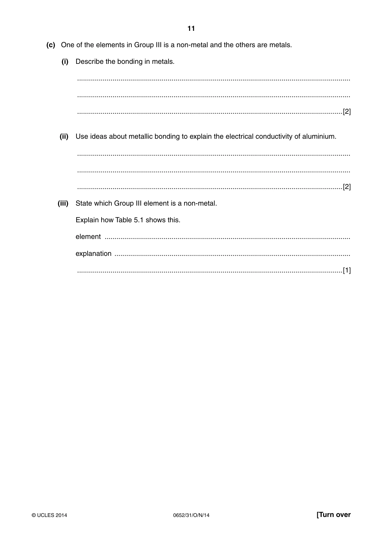 Cambridge IGCSE Physical Science 0652 2014 Oct/Nov Paper 3 · Variant 1 question paper, page 11 of 20