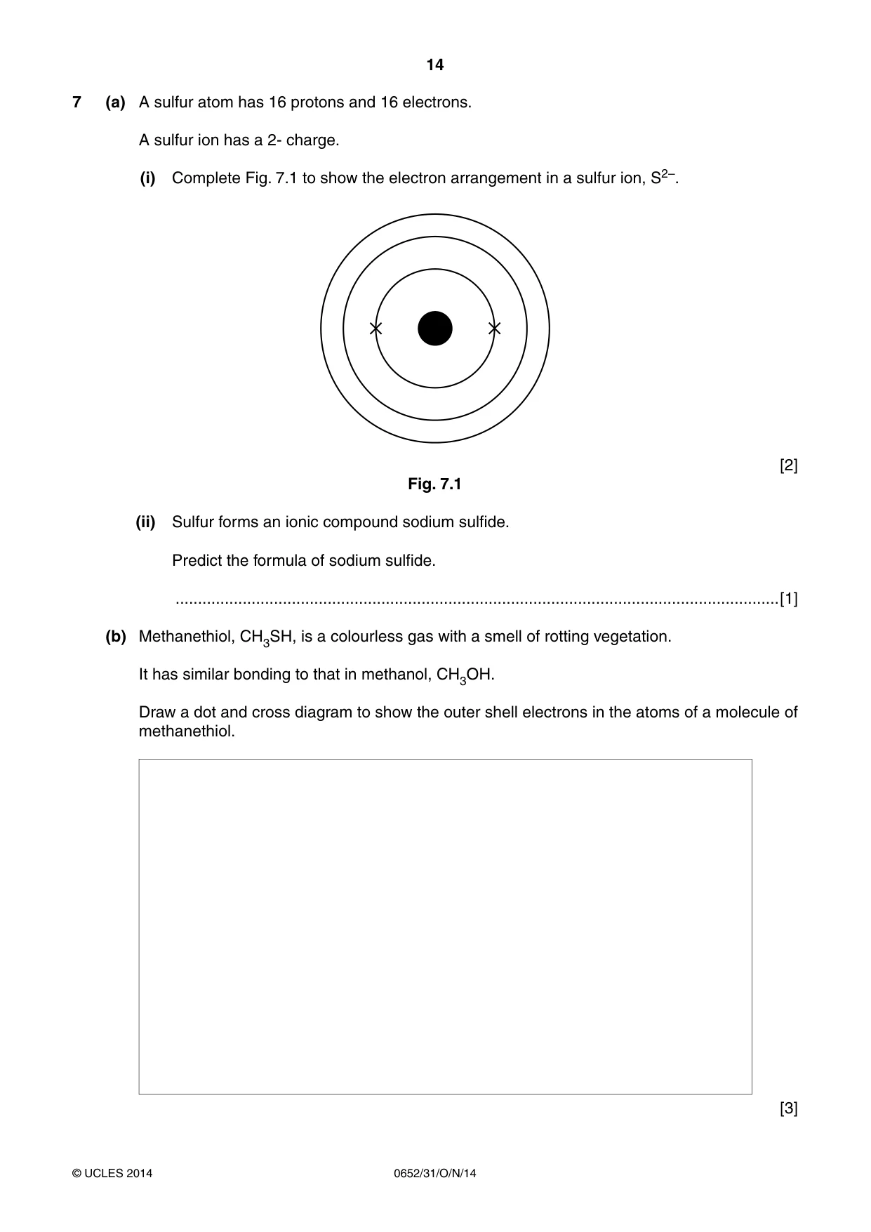 Cambridge IGCSE Physical Science 0652 2014 Oct/Nov Paper 3 · Variant 1 question paper, page 14 of 20