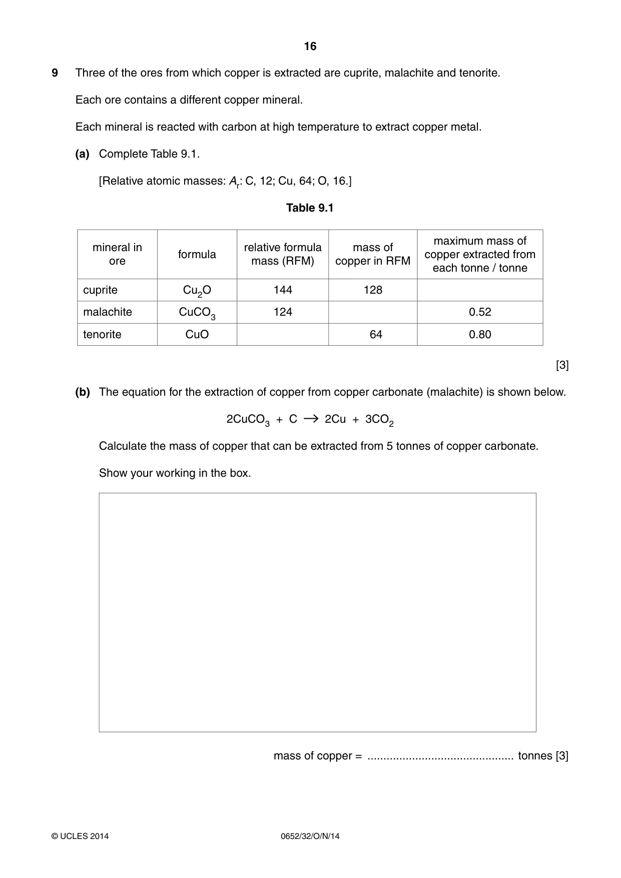 Cambridge IGCSE Physical Science 0652 2014 Oct/Nov Paper 3 · Variant 2 question paper, page 16 of 20