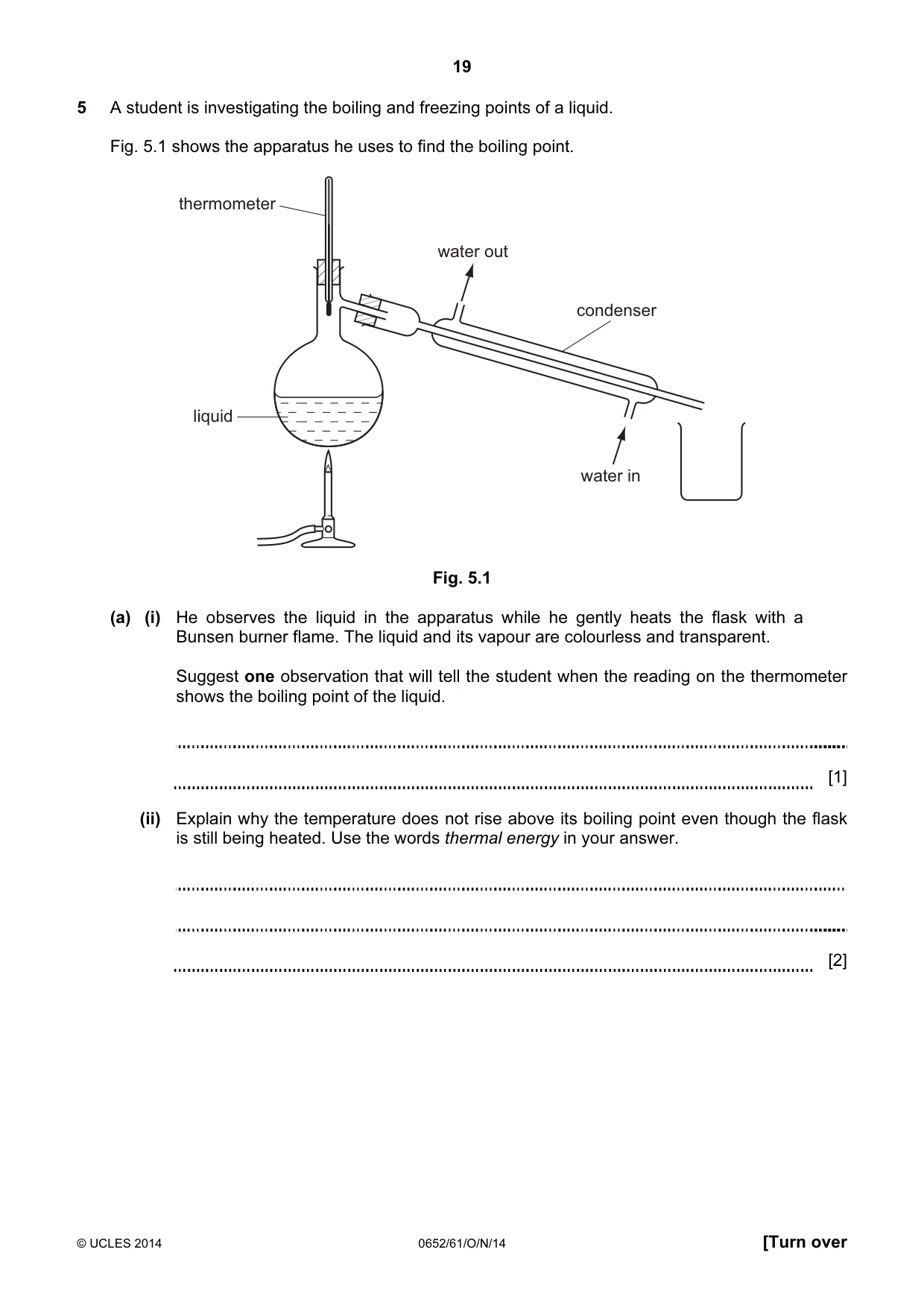 Cambridge IGCSE Physical Science 0652 2014 Oct/Nov Paper 6 · Variant 1 question paper, page 19 of 28