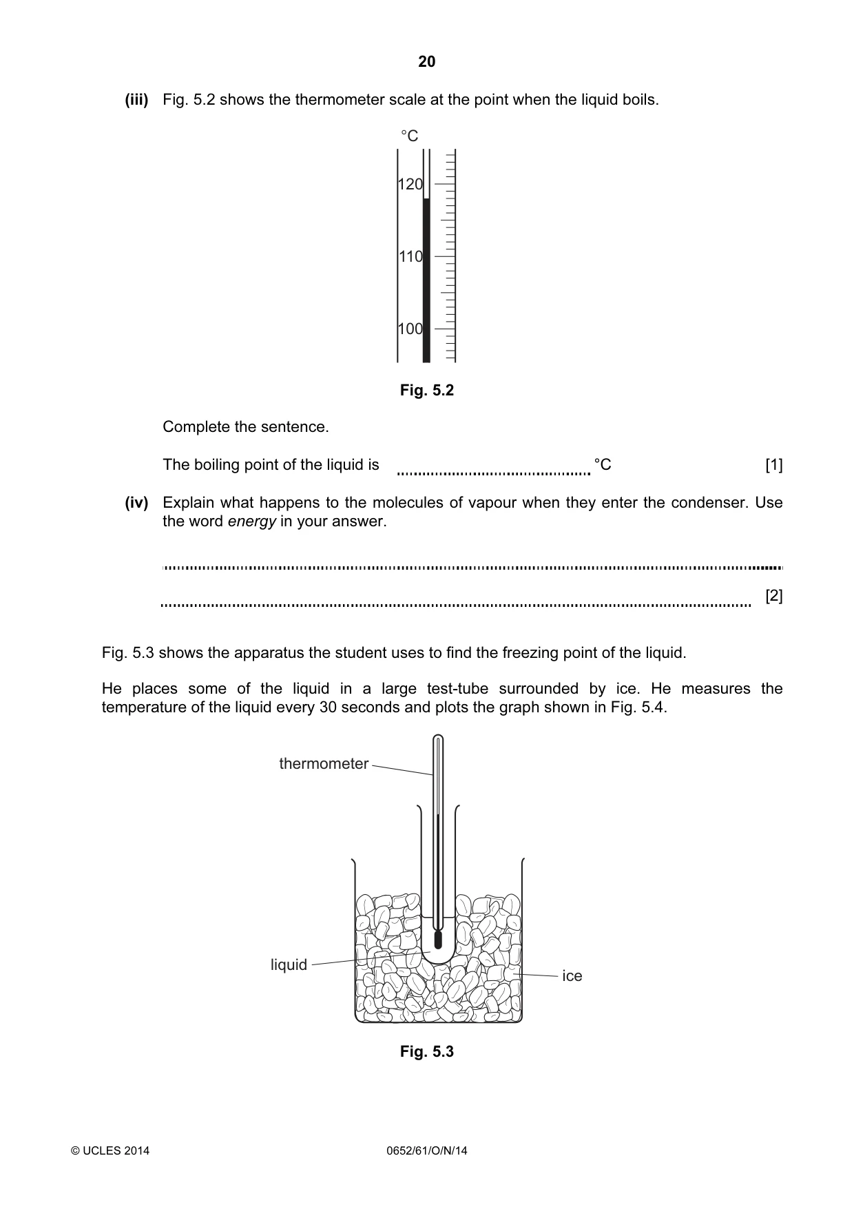 Cambridge IGCSE Physical Science 0652 2014 Oct/Nov Paper 6 · Variant 1 question paper, page 20 of 28