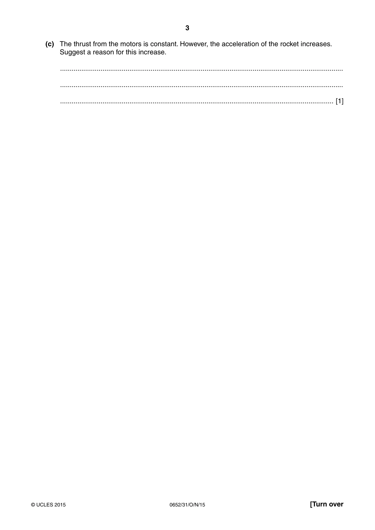 Cambridge IGCSE Physical Science 0652 2015 Oct/Nov Paper 3 · Variant 1 question paper, page 3 of 24