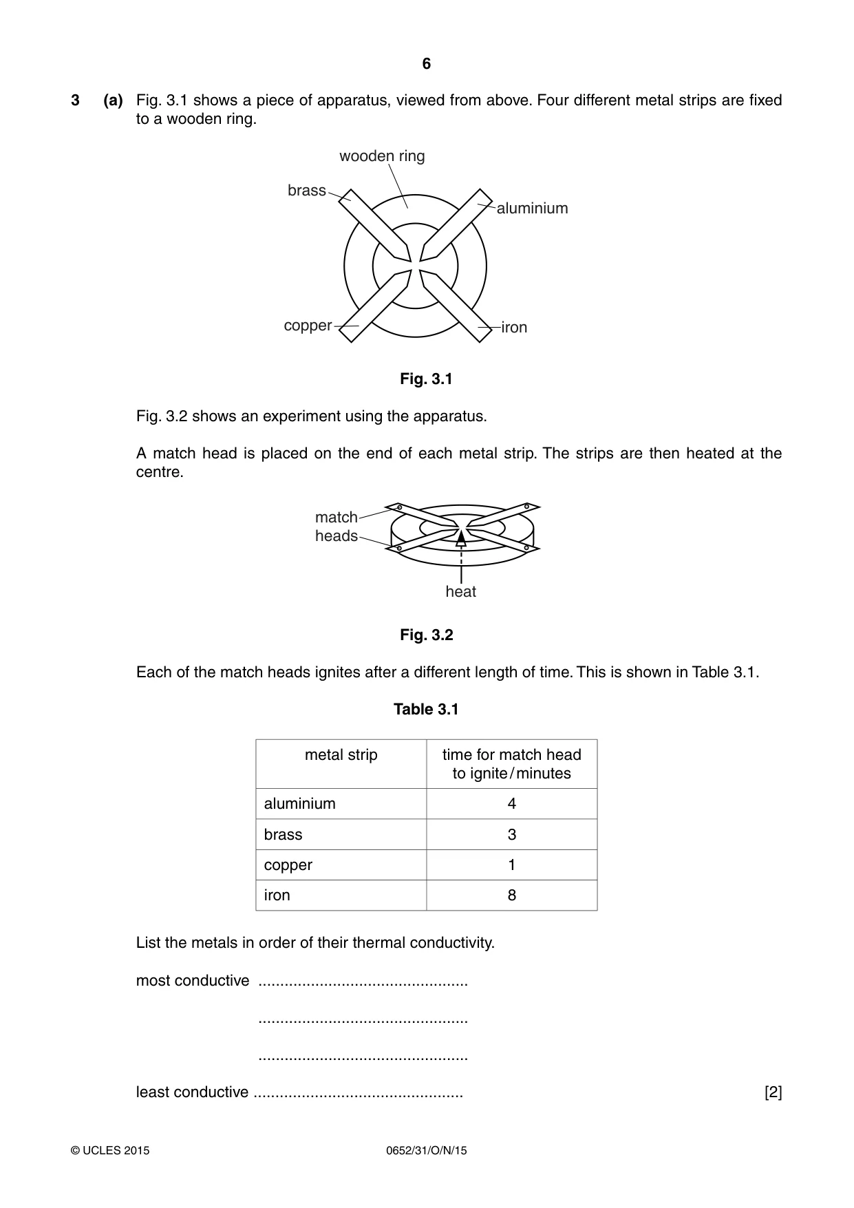 Cambridge IGCSE Physical Science 0652 2015 Oct/Nov Paper 3 · Variant 1 question paper, page 6 of 24