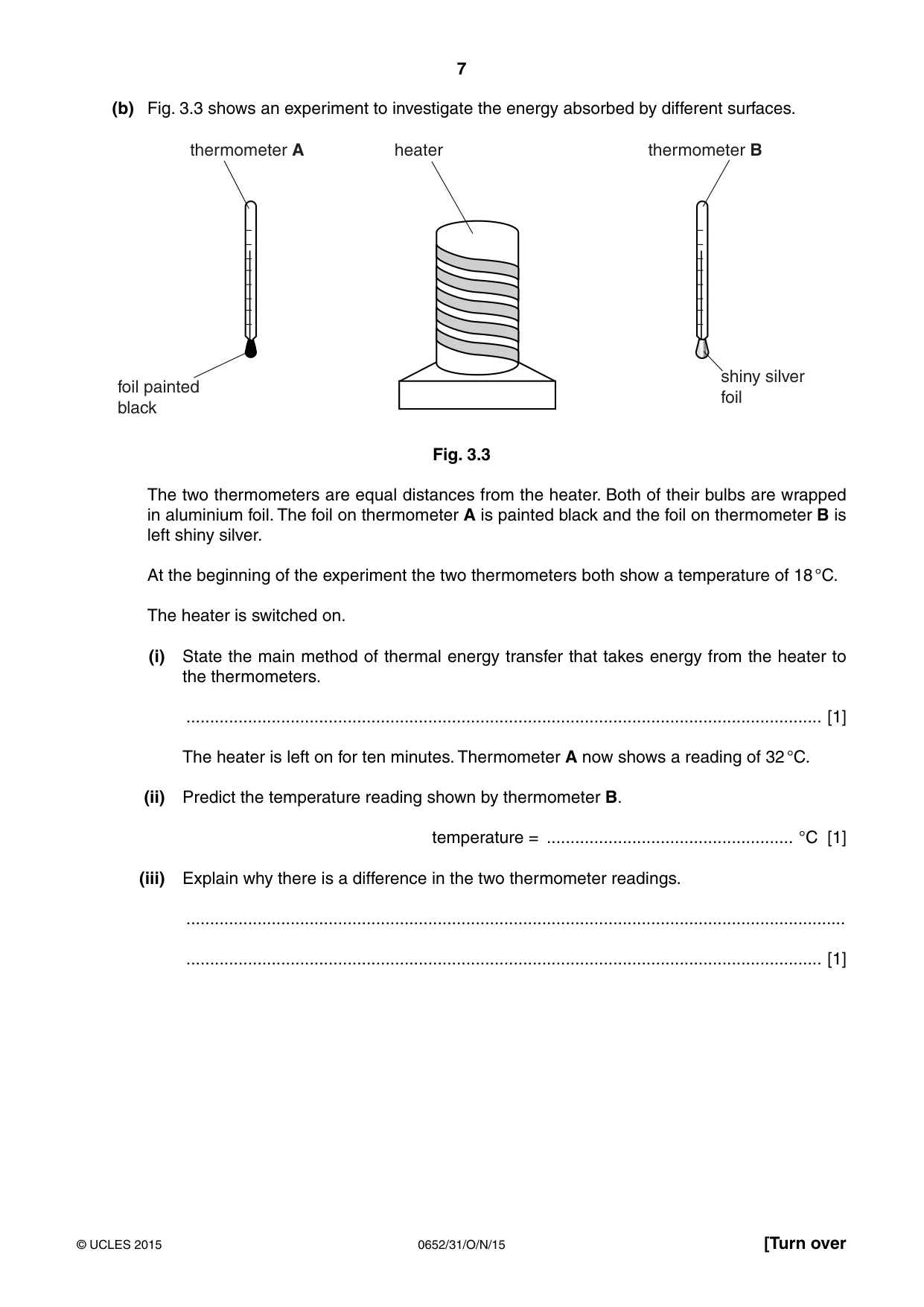 Cambridge IGCSE Physical Science 0652 2015 Oct/Nov Paper 3 · Variant 1 question paper, page 7 of 24