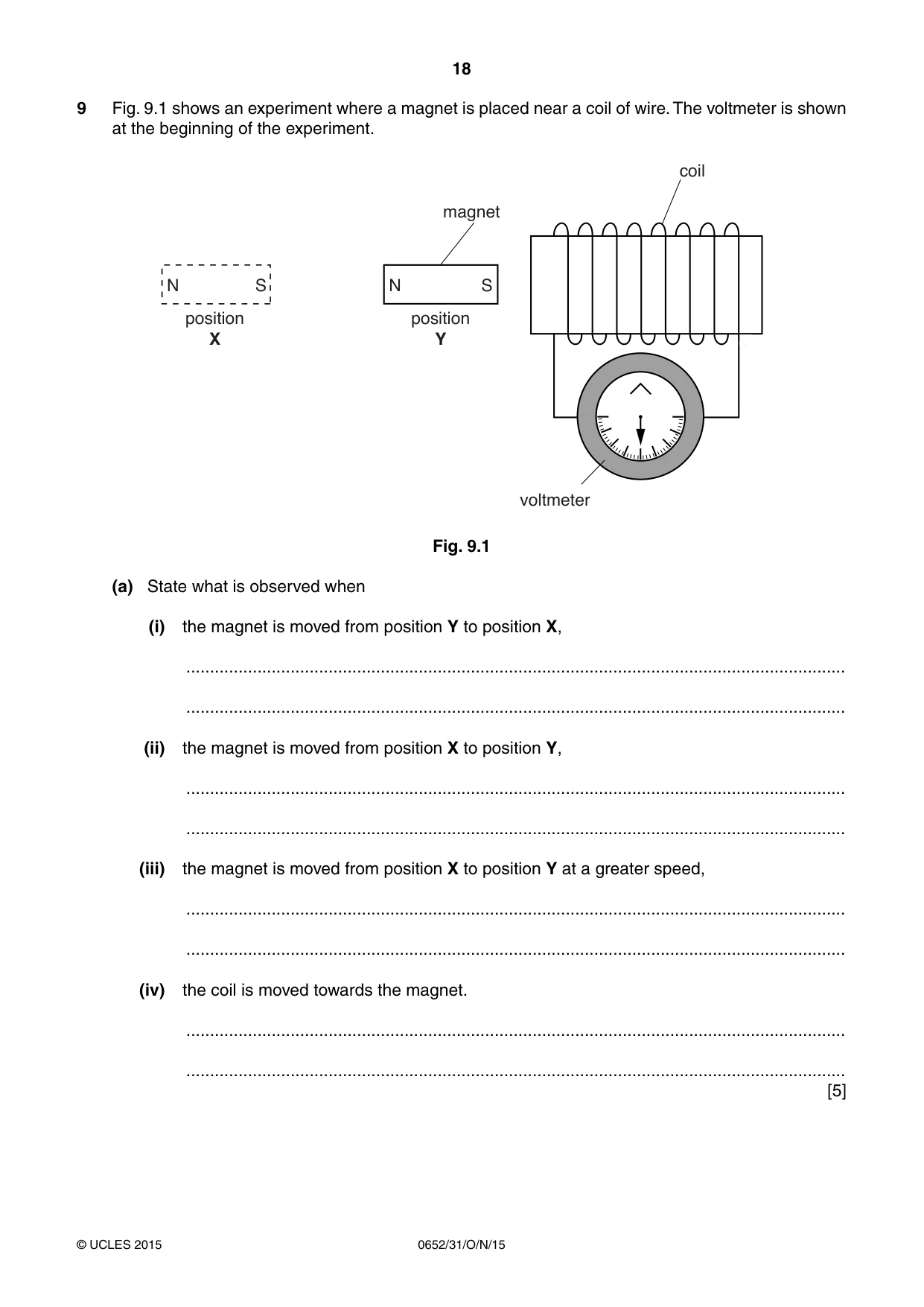 Cambridge IGCSE Physical Science 0652 2015 Oct/Nov Paper 3 · Variant 1 question paper, page 18 of 24