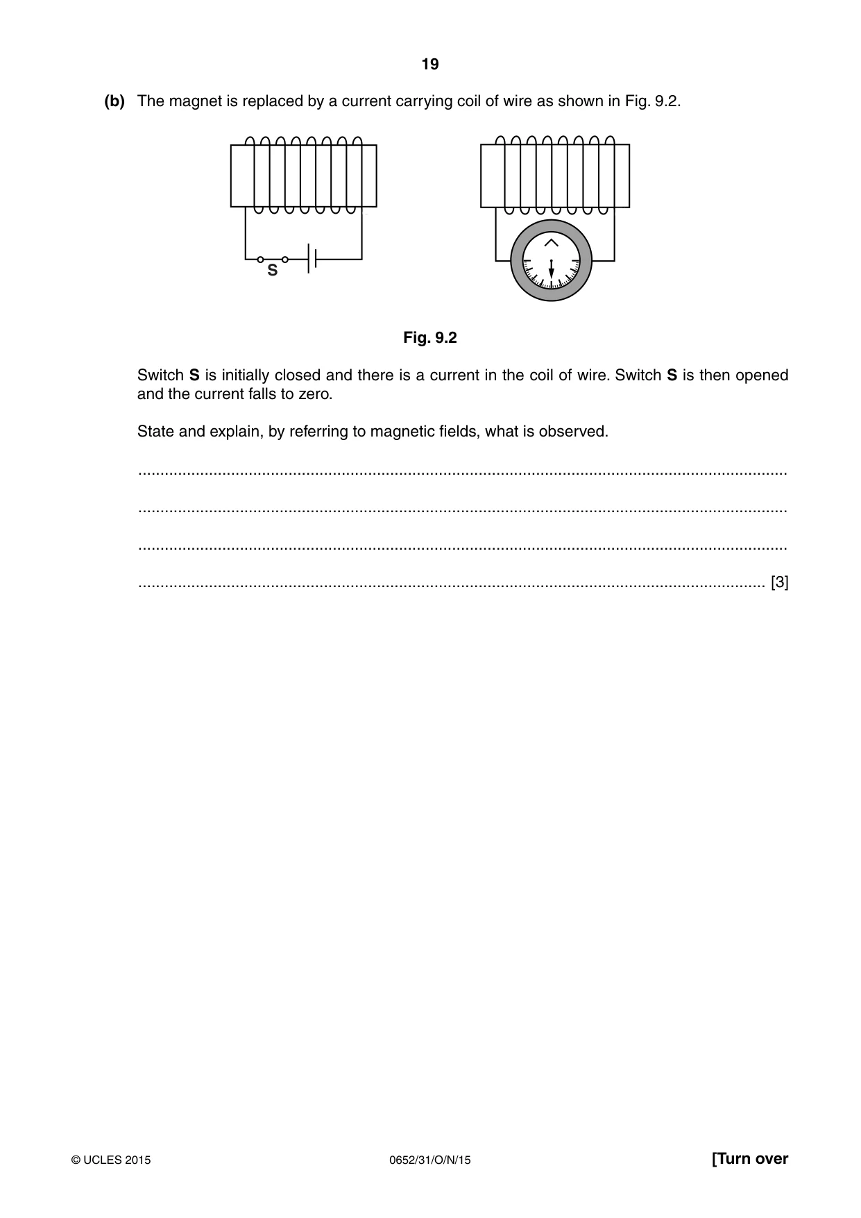 Cambridge IGCSE Physical Science 0652 2015 Oct/Nov Paper 3 · Variant 1 question paper, page 19 of 24