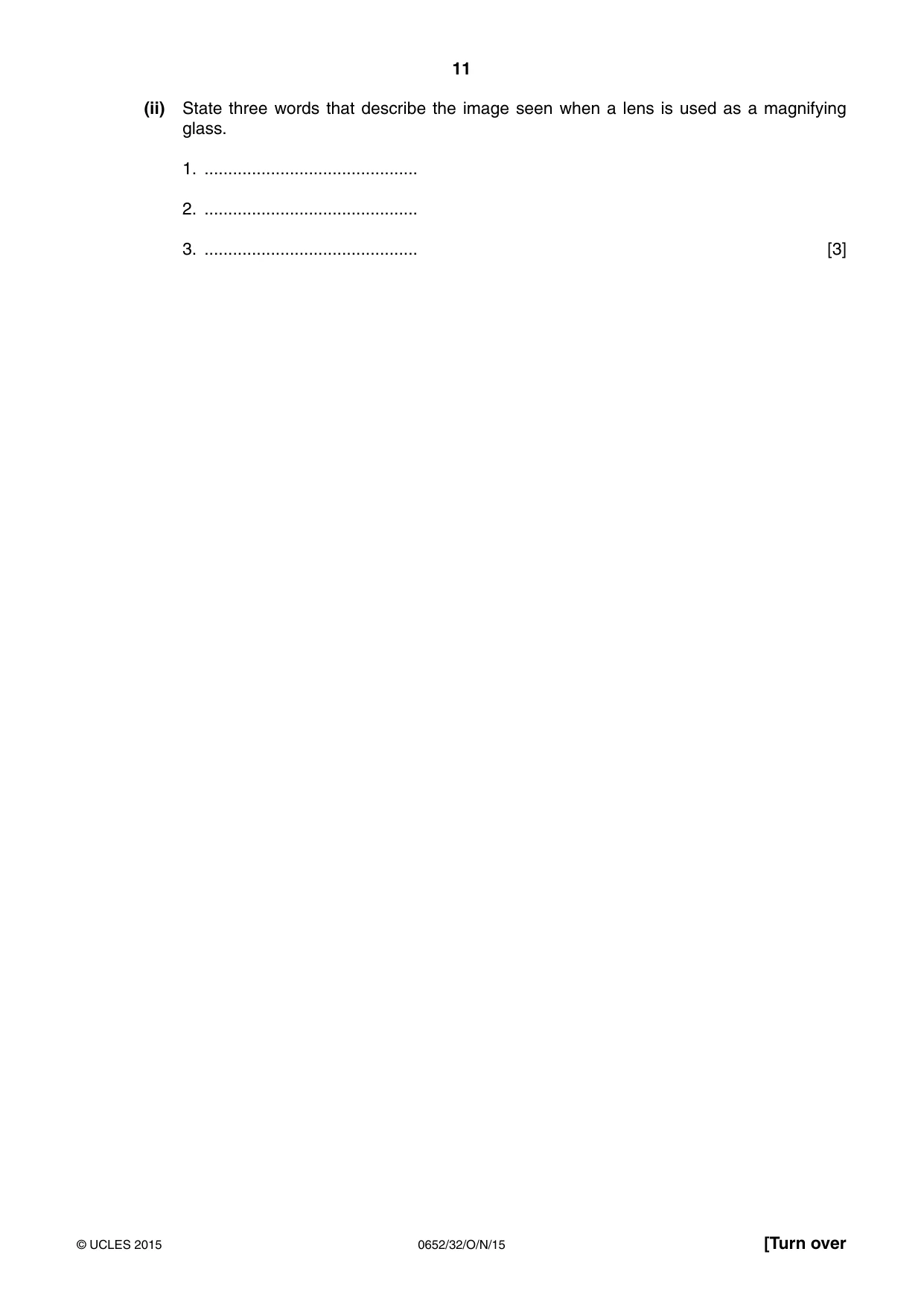 Cambridge IGCSE Physical Science 0652 2015 Oct/Nov Paper 3 · Variant 2 question paper, page 11 of 24