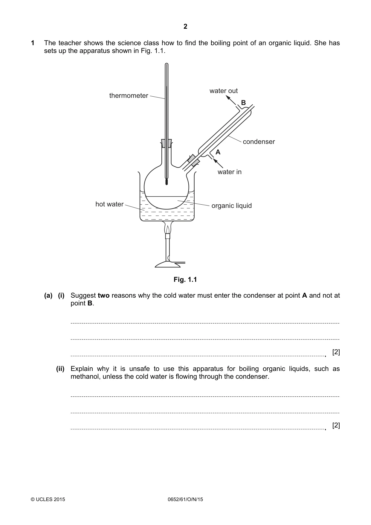 Cambridge IGCSE Physical Science 0652 2015 Oct/Nov Paper 6 · Variant 1 question paper, page 2 of 20