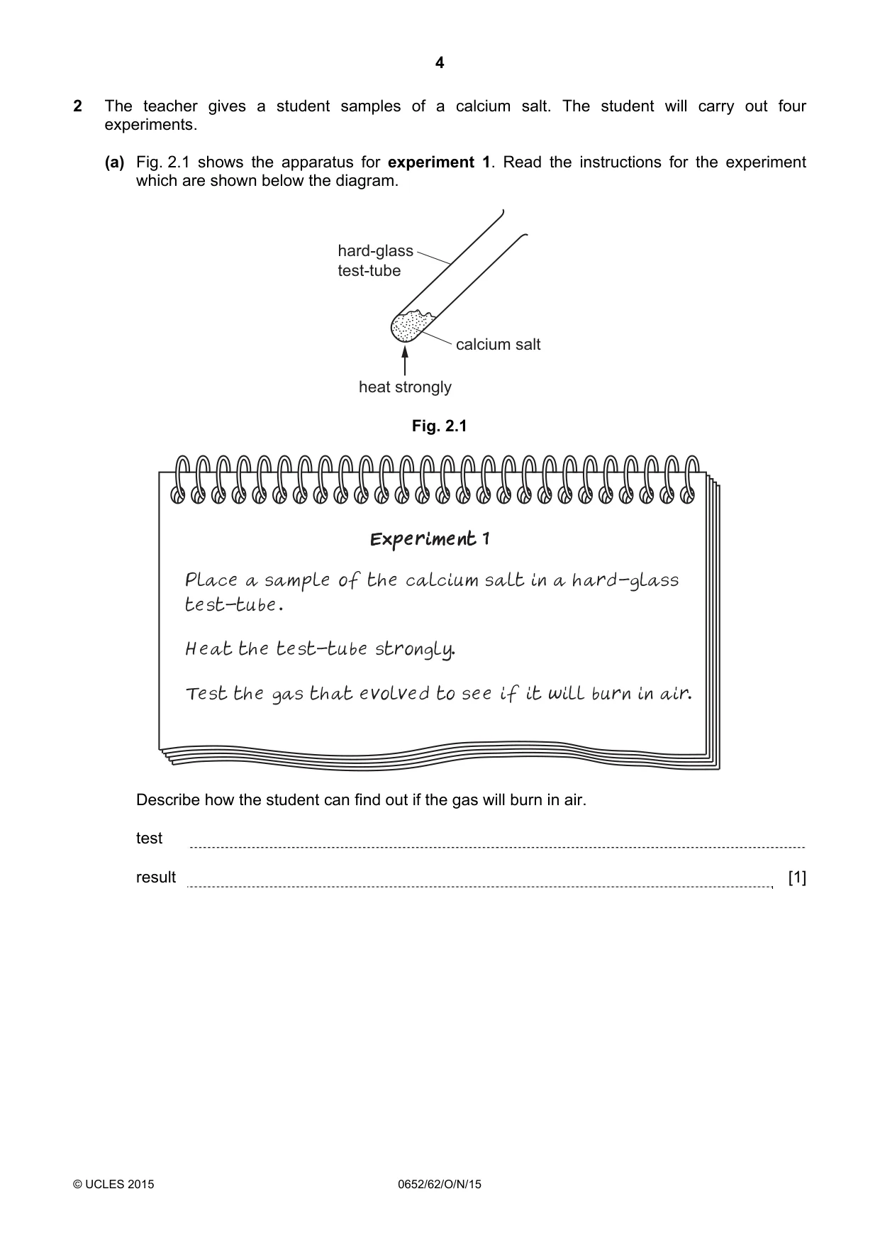 Cambridge IGCSE Physical Science 0652 2015 Oct/Nov Paper 6 · Variant 2 question paper, page 4 of 24