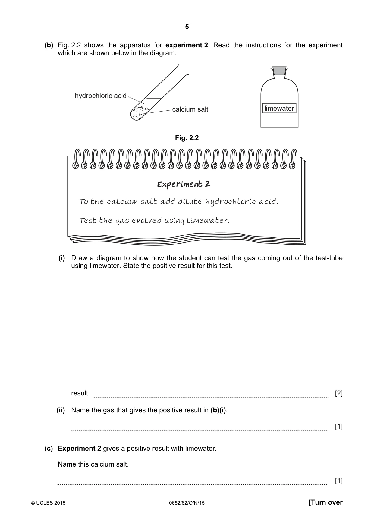 Cambridge IGCSE Physical Science 0652 2015 Oct/Nov Paper 6 · Variant 2 question paper, page 5 of 24