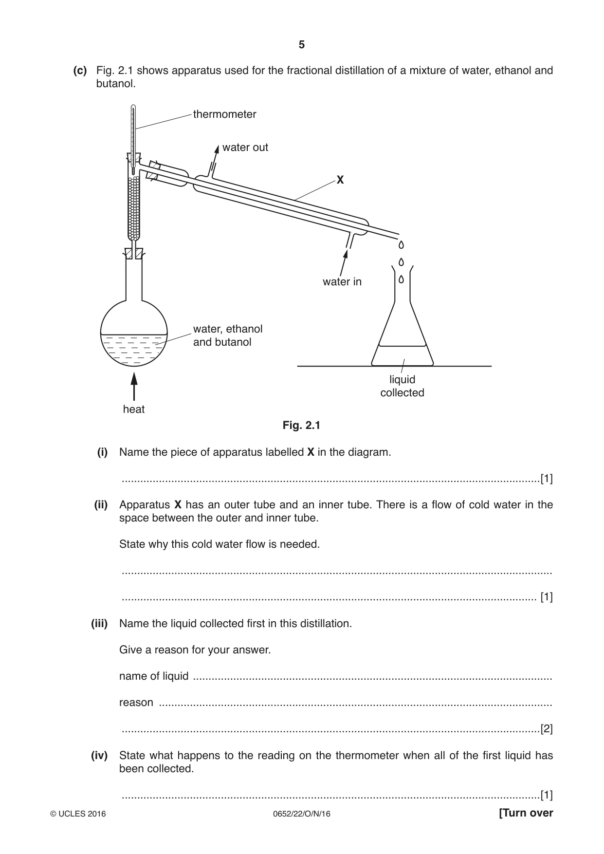 Cambridge IGCSE Physical Science 0652 2016 Oct/Nov Paper 2 · Variant 2 question paper, page 5 of 20