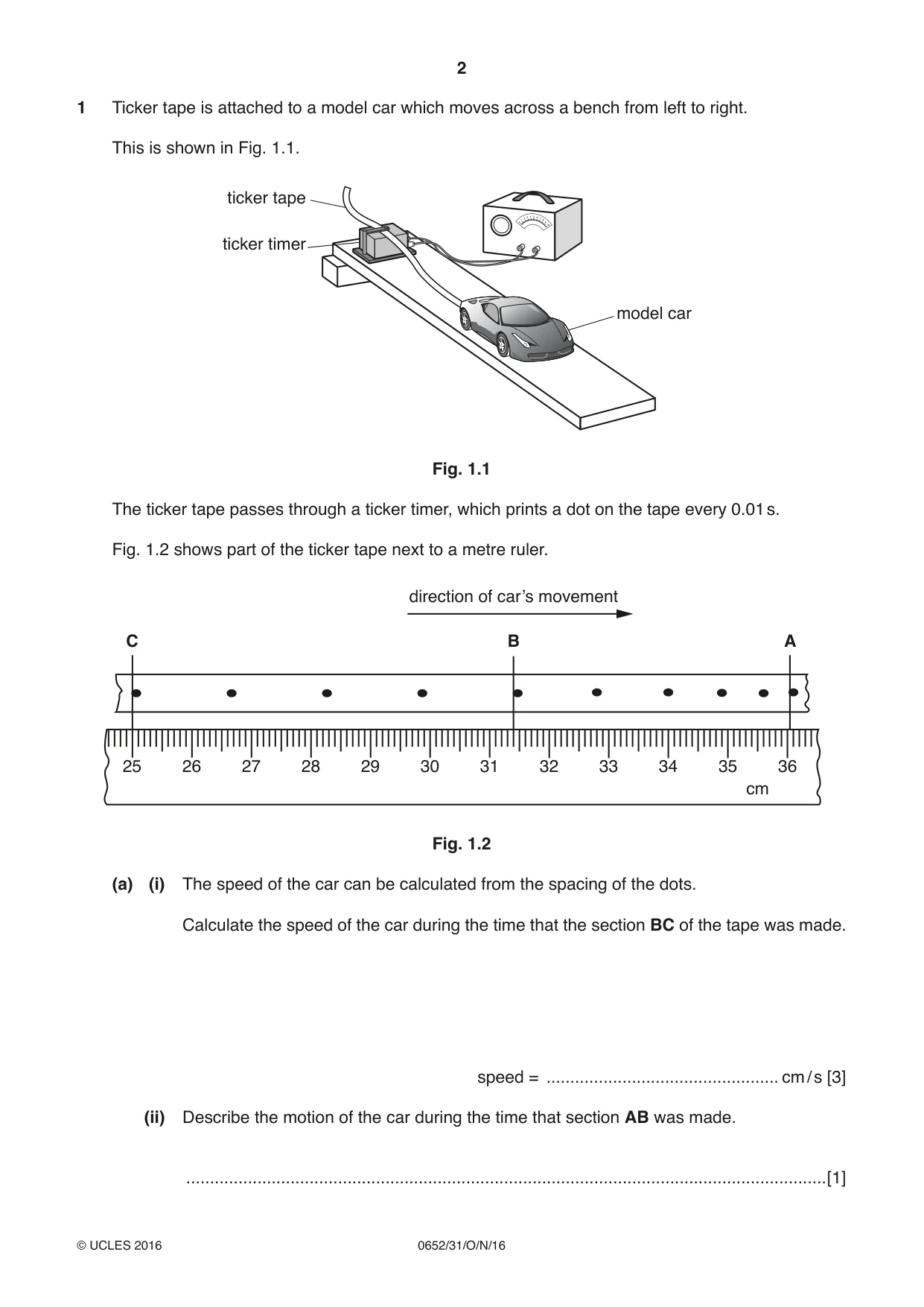 Cambridge IGCSE Physical Science 0652 2016 Oct/Nov Paper 3 · Variant 1 question paper, page 2 of 24