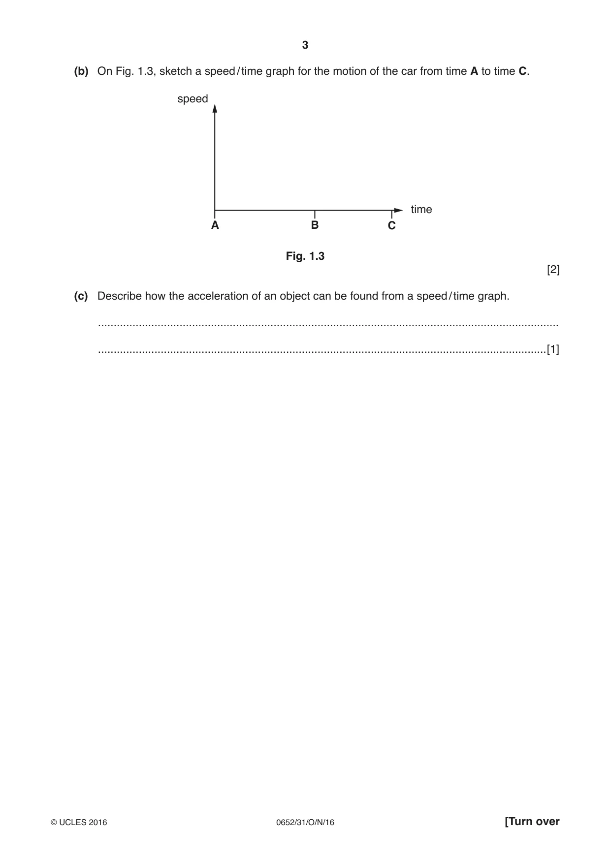 Cambridge IGCSE Physical Science 0652 2016 Oct/Nov Paper 3 · Variant 1 question paper, page 3 of 24