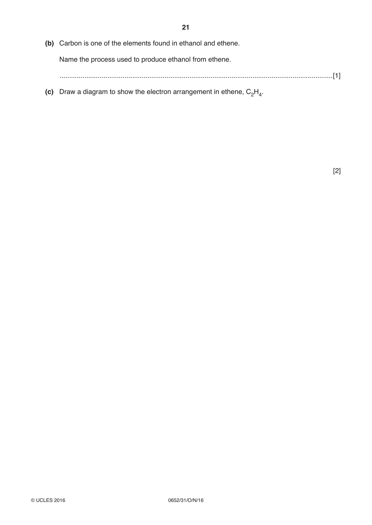 Cambridge IGCSE Physical Science 0652 2016 Oct/Nov Paper 3 · Variant 1 question paper, page 21 of 24