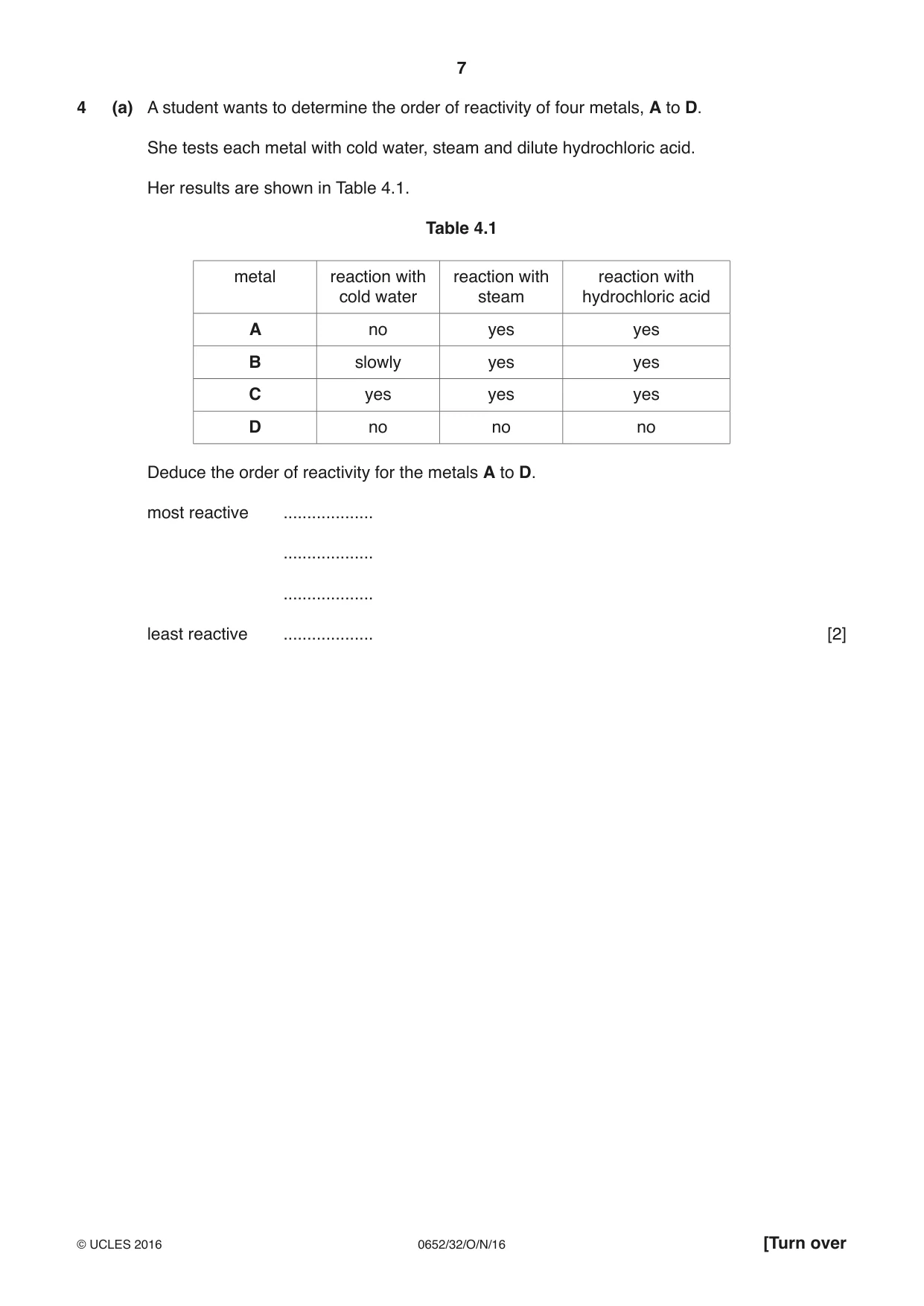 Cambridge IGCSE Physical Science 0652 2016 Oct/Nov Paper 3 · Variant 2 question paper, page 7 of 24