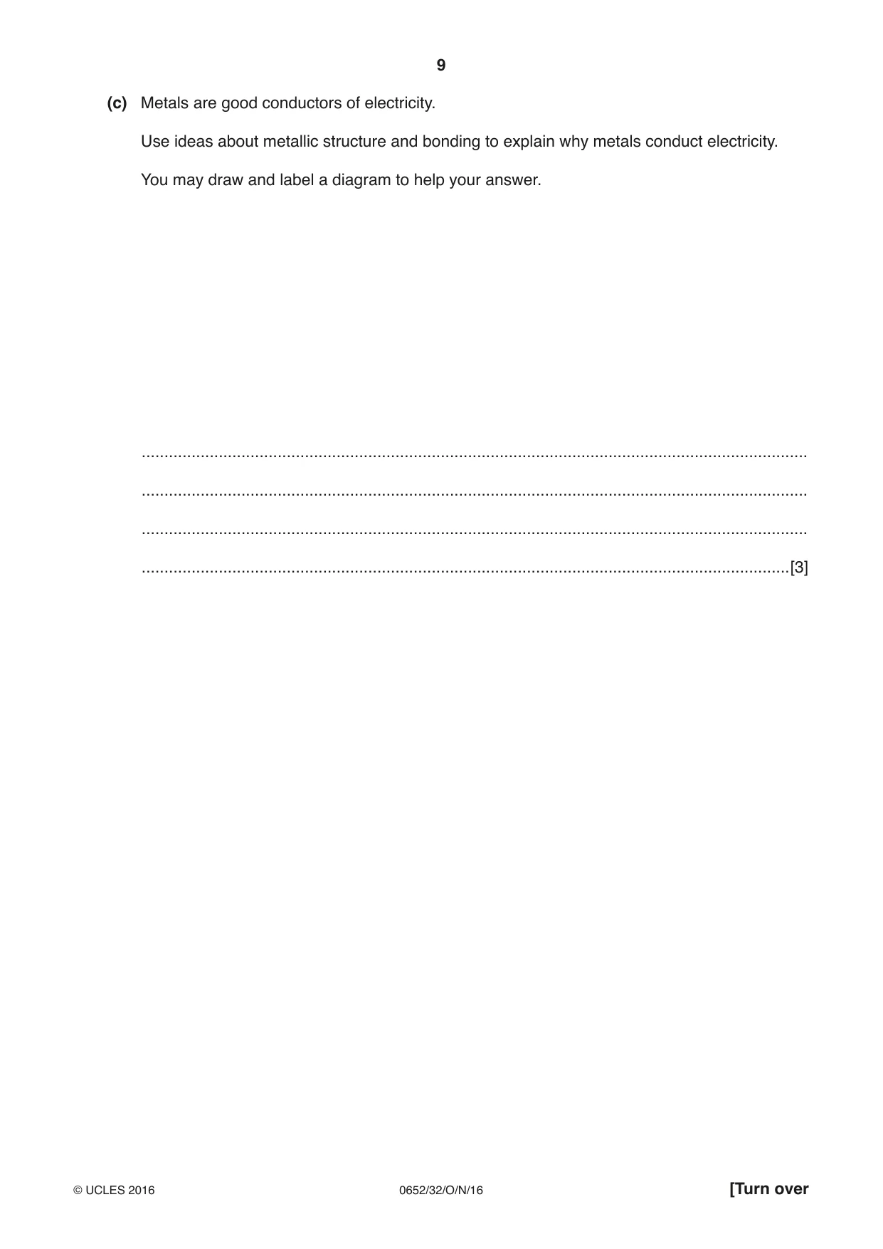 Cambridge IGCSE Physical Science 0652 2016 Oct/Nov Paper 3 · Variant 2 question paper, page 9 of 24