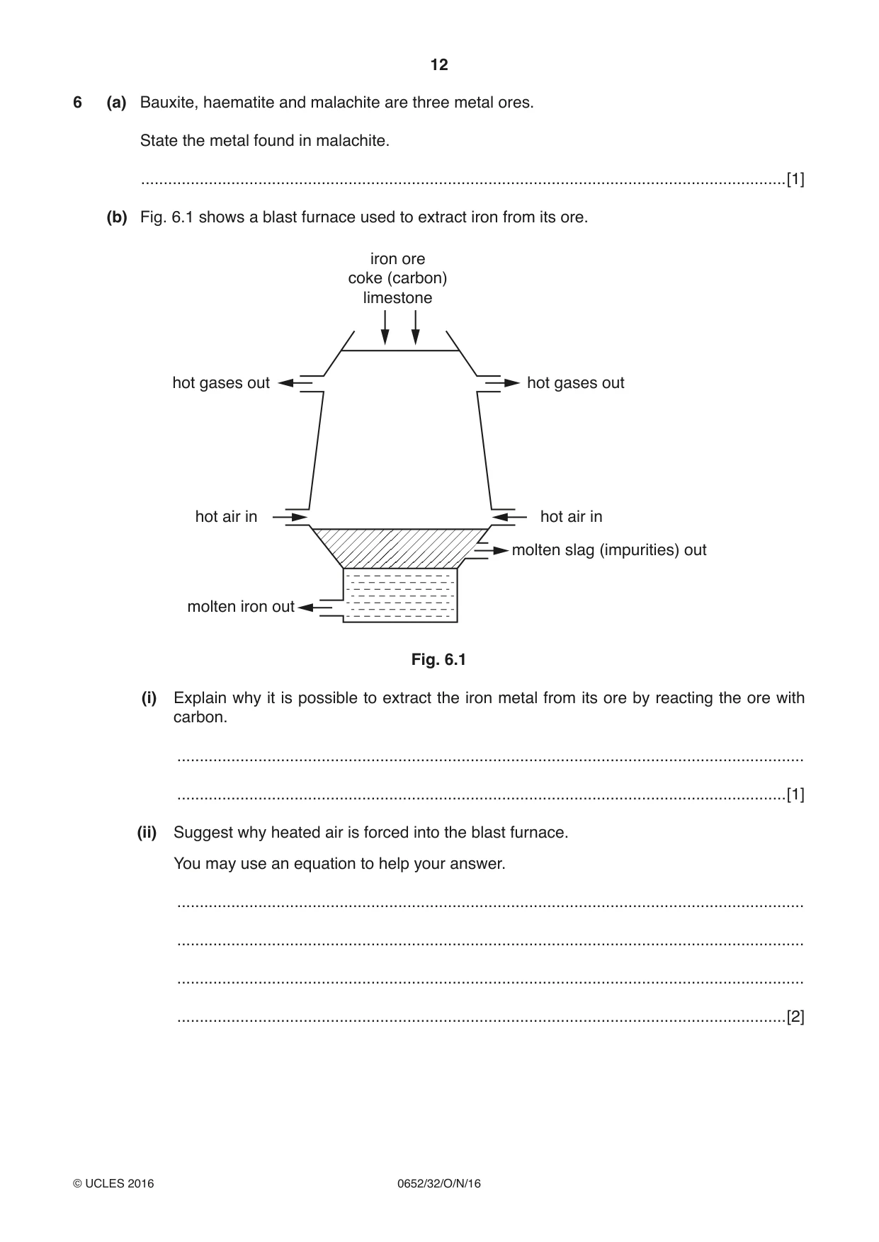 Cambridge IGCSE Physical Science 0652 2016 Oct/Nov Paper 3 · Variant 2 question paper, page 12 of 24