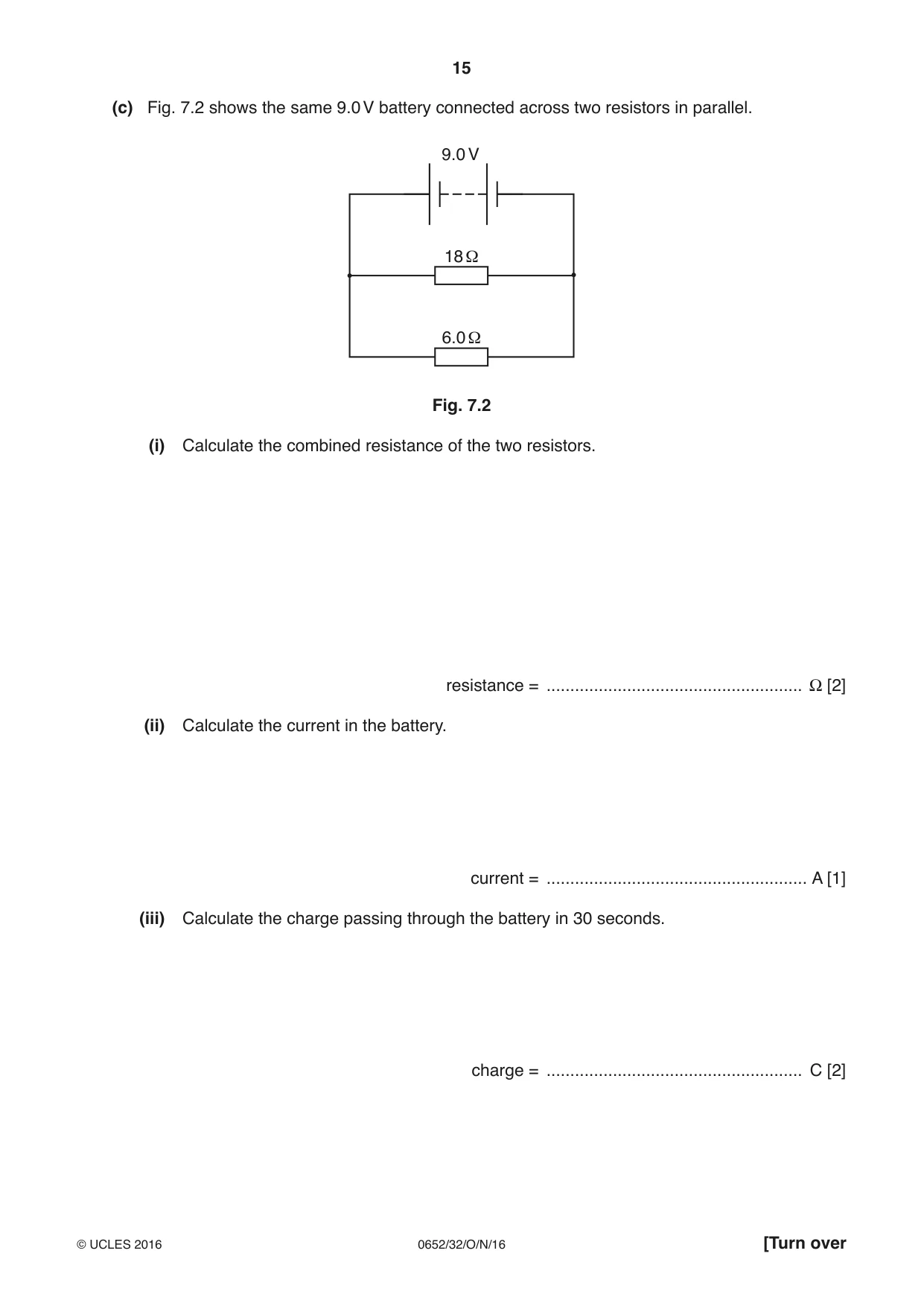 Cambridge IGCSE Physical Science 0652 2016 Oct/Nov Paper 3 · Variant 2 question paper, page 15 of 24