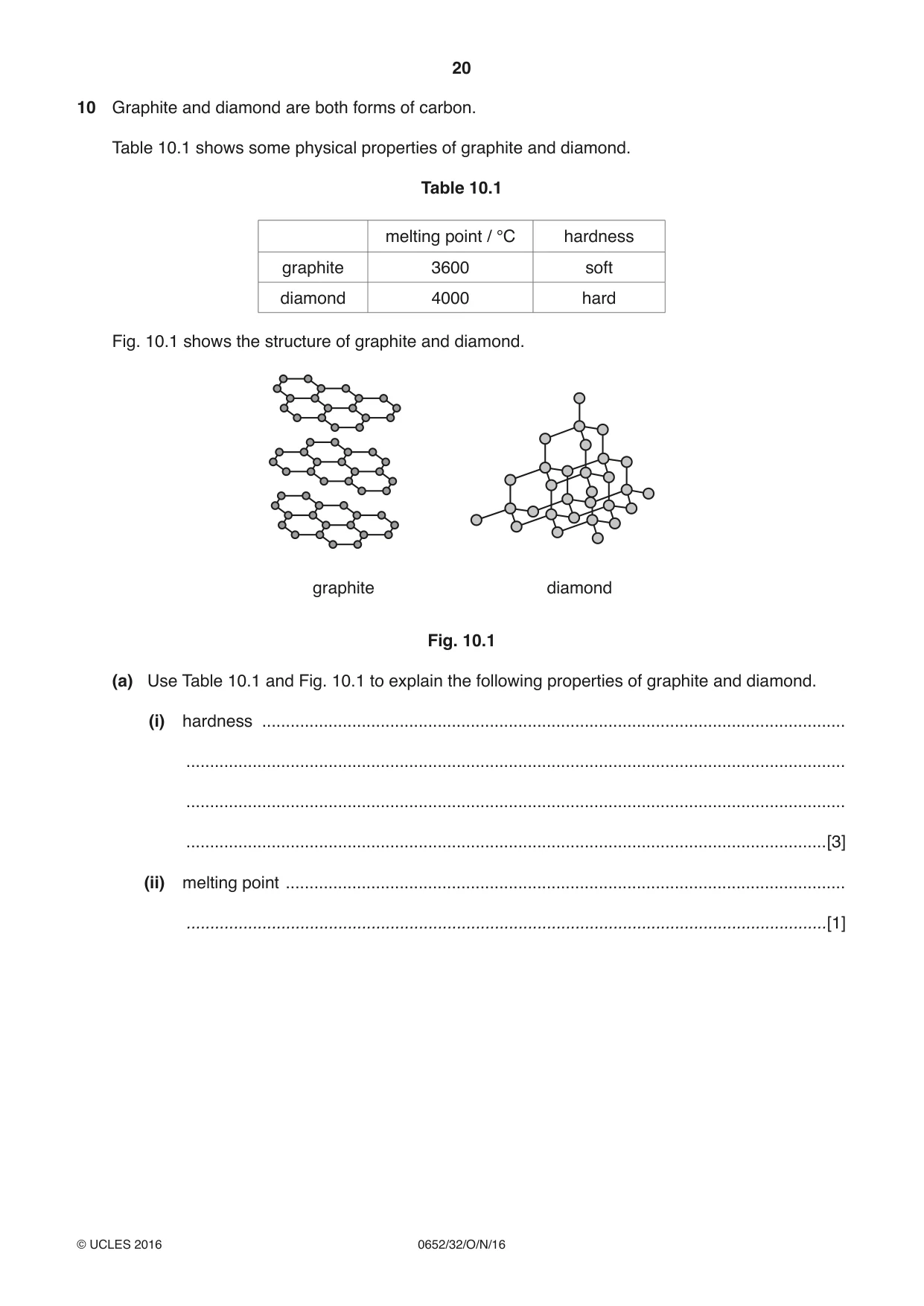 Cambridge IGCSE Physical Science 0652 2016 Oct/Nov Paper 3 · Variant 2 question paper, page 20 of 24