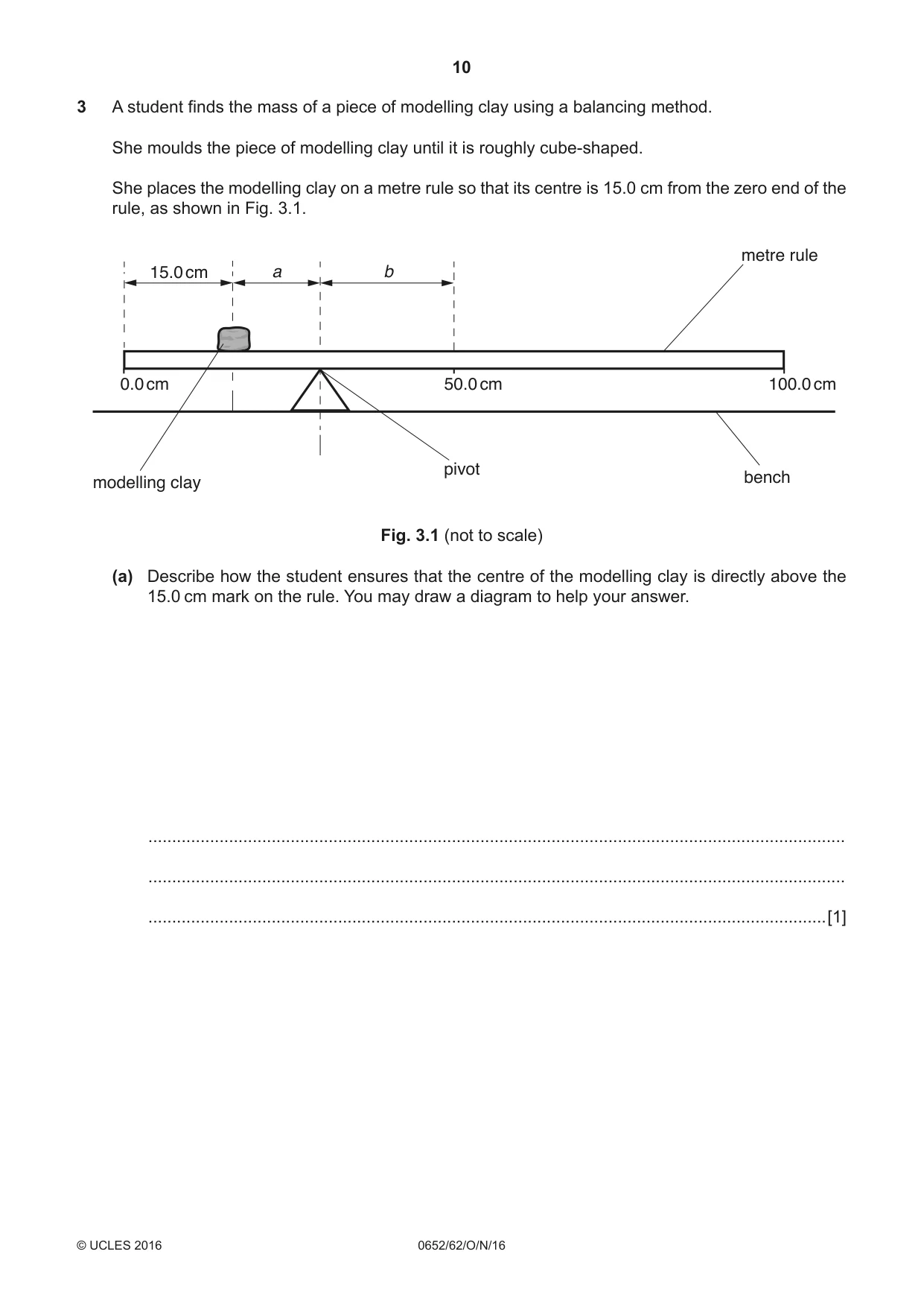 Cambridge IGCSE Physical Science 0652 2016 Oct/Nov Paper 6 · Variant 2 question paper, page 10 of 24