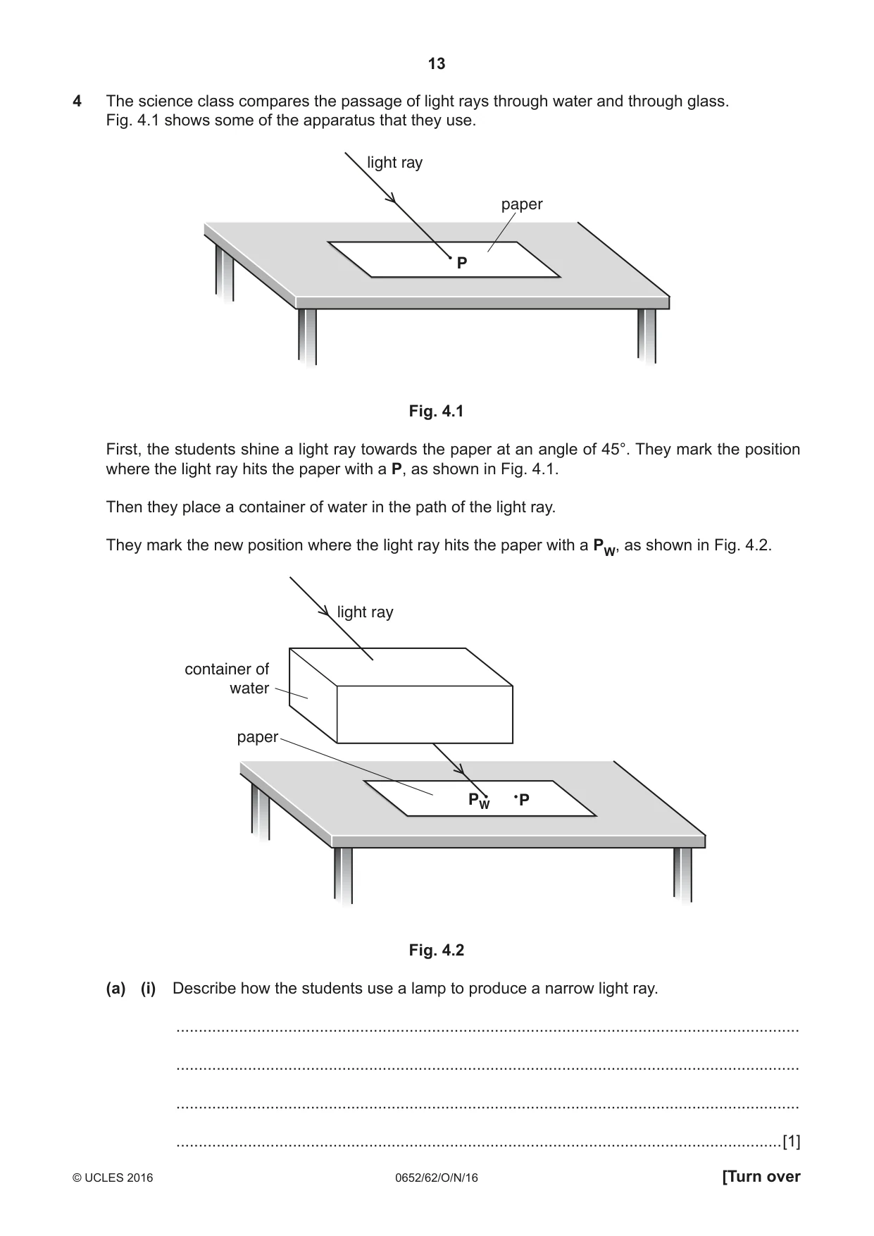 Cambridge IGCSE Physical Science 0652 2016 Oct/Nov Paper 6 · Variant 2 question paper, page 13 of 24