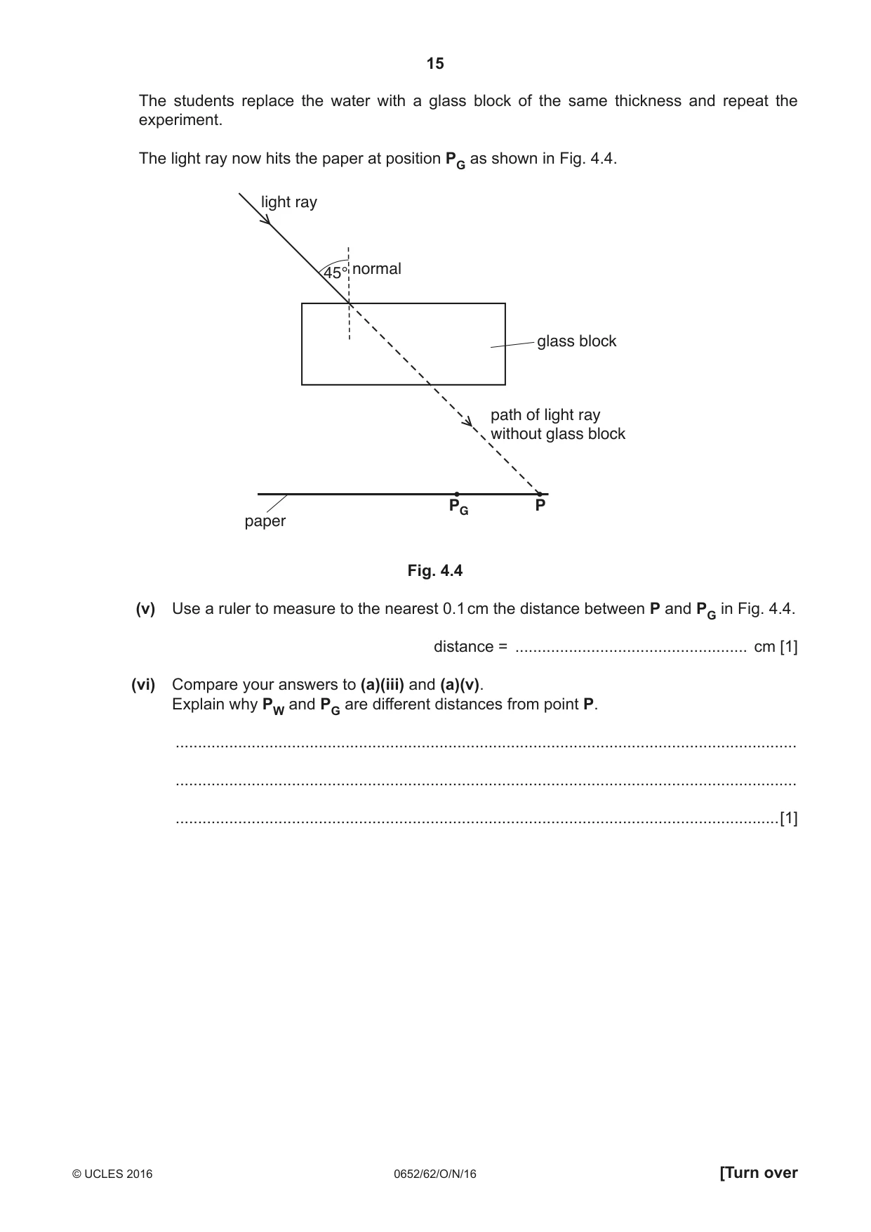 Cambridge IGCSE Physical Science 0652 2016 Oct/Nov Paper 6 · Variant 2 question paper, page 15 of 24