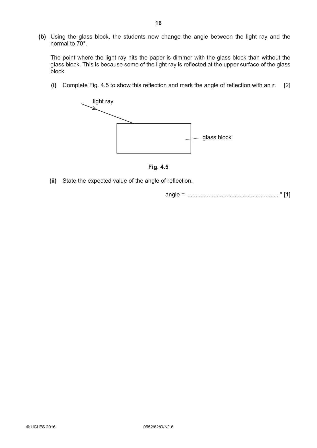 Cambridge IGCSE Physical Science 0652 2016 Oct/Nov Paper 6 · Variant 2 question paper, page 16 of 24