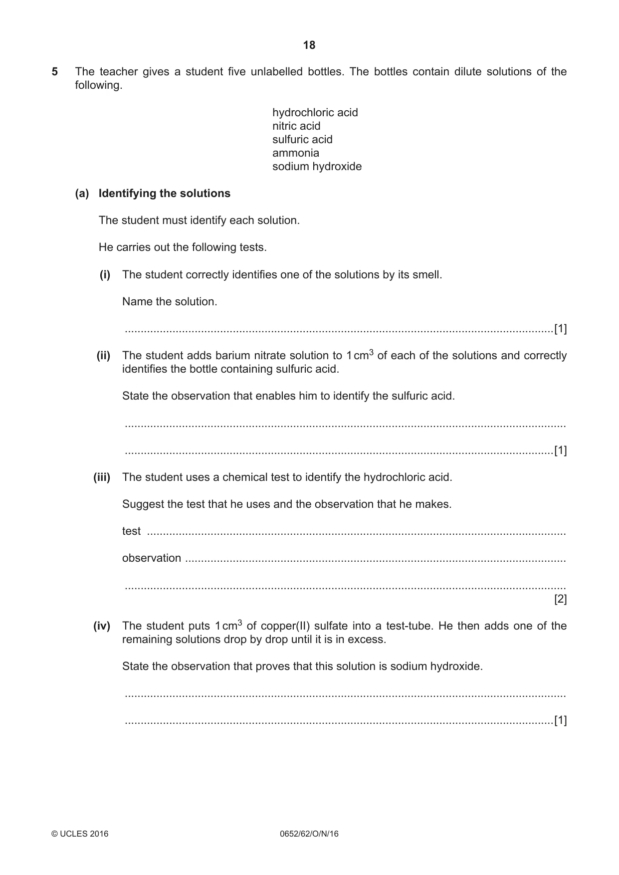 Cambridge IGCSE Physical Science 0652 2016 Oct/Nov Paper 6 · Variant 2 question paper, page 18 of 24