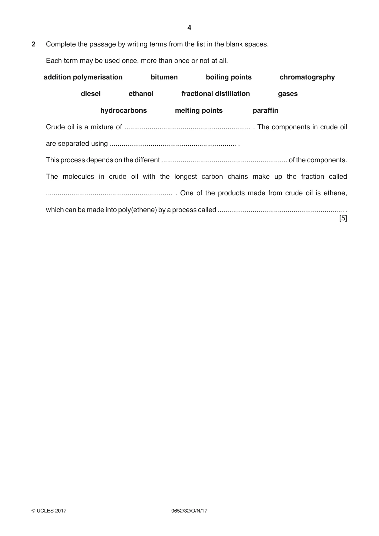 Cambridge IGCSE Physical Science 0652 2017 Oct/Nov Paper 3 · Variant 2 question paper, page 4 of 20