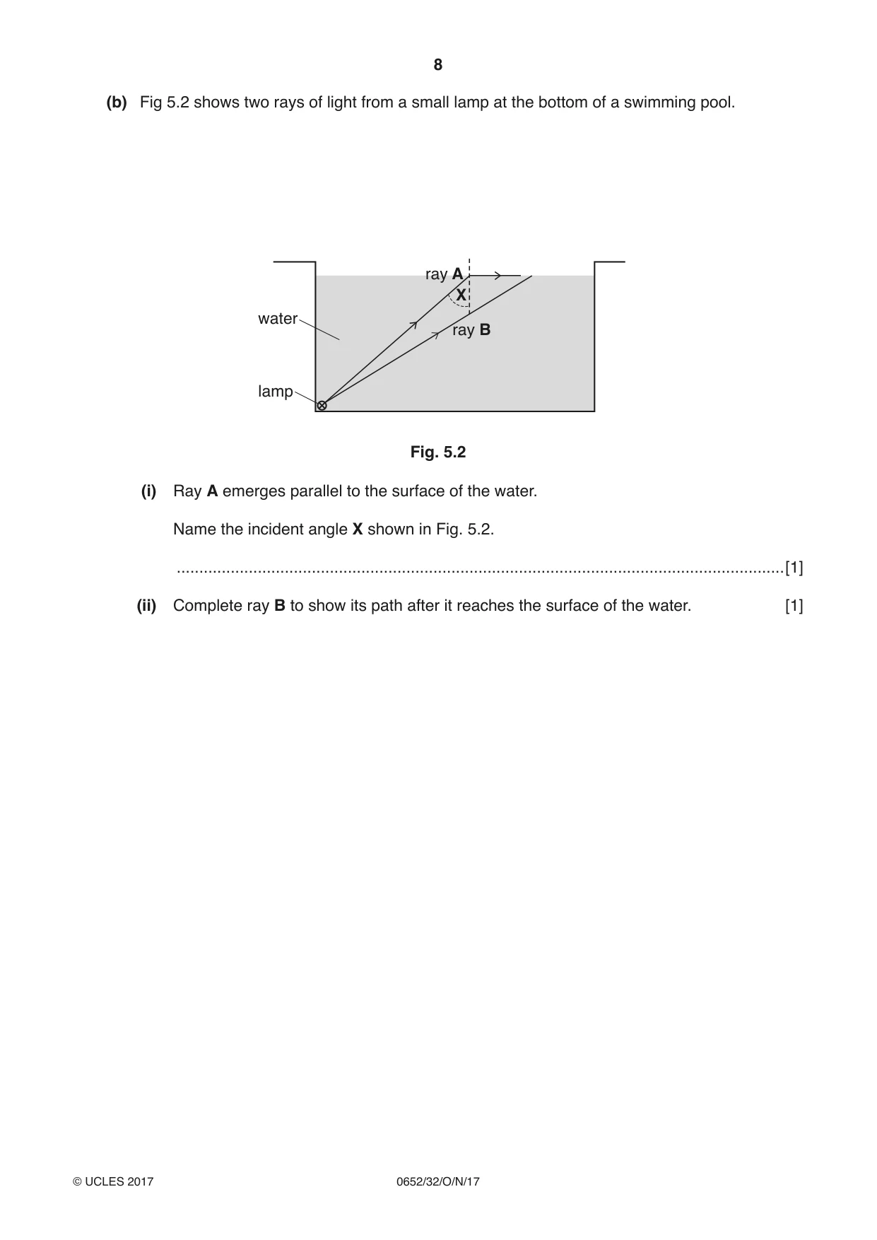 Cambridge IGCSE Physical Science 0652 2017 Oct/Nov Paper 3 · Variant 2 question paper, page 8 of 20