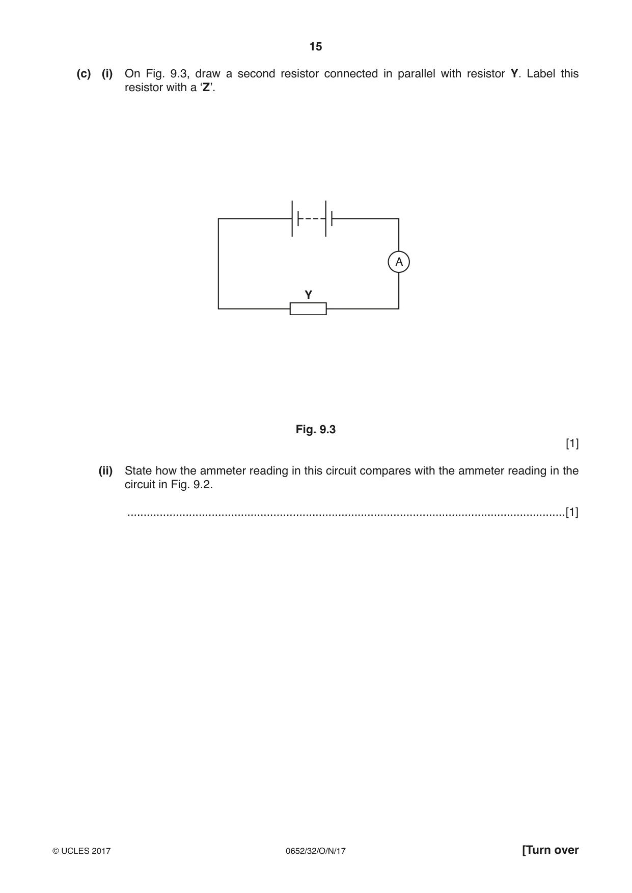 Cambridge IGCSE Physical Science 0652 2017 Oct/Nov Paper 3 · Variant 2 question paper, page 15 of 20