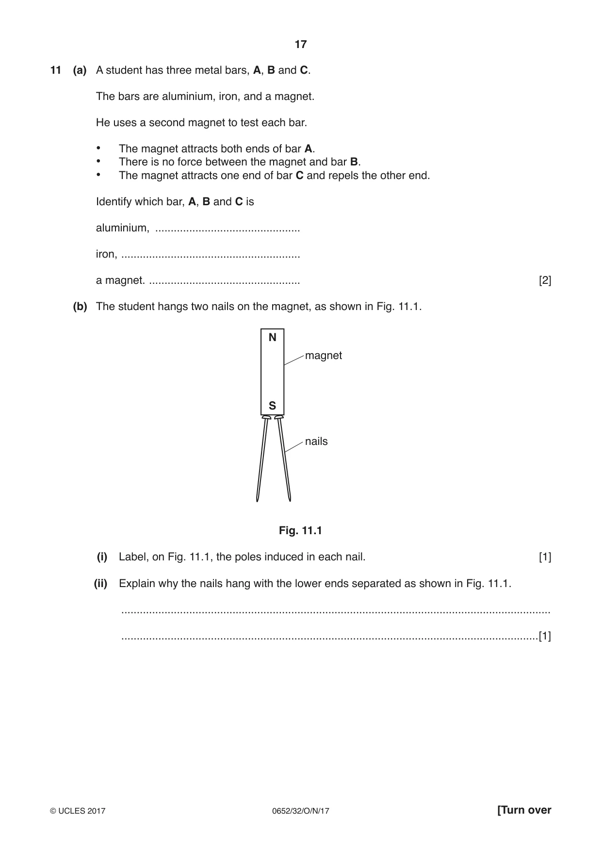 Cambridge IGCSE Physical Science 0652 2017 Oct/Nov Paper 3 · Variant 2 question paper, page 17 of 20