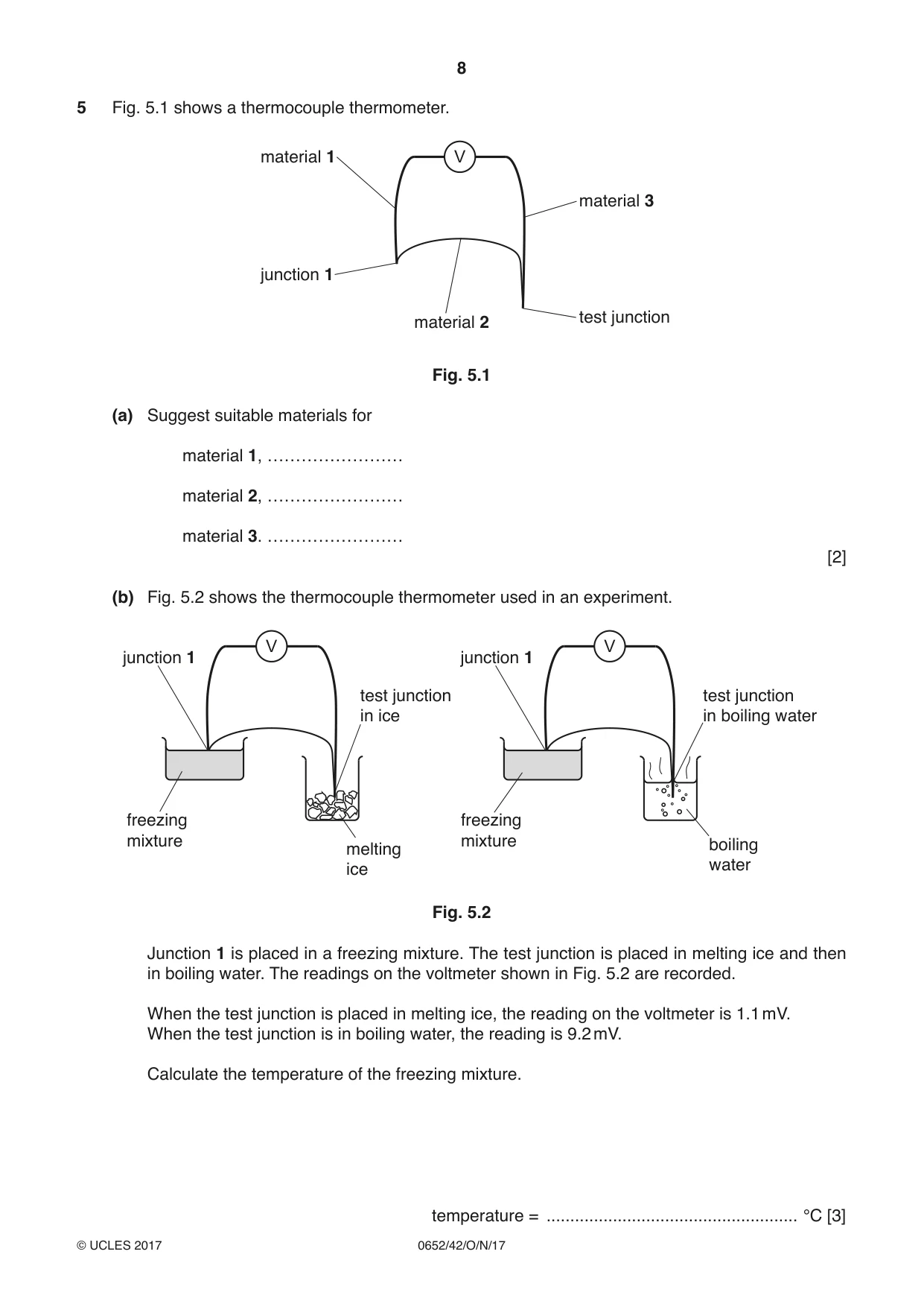Cambridge IGCSE Physical Science 0652 2017 Oct/Nov Paper 4 · Variant 2 question paper, page 8 of 20