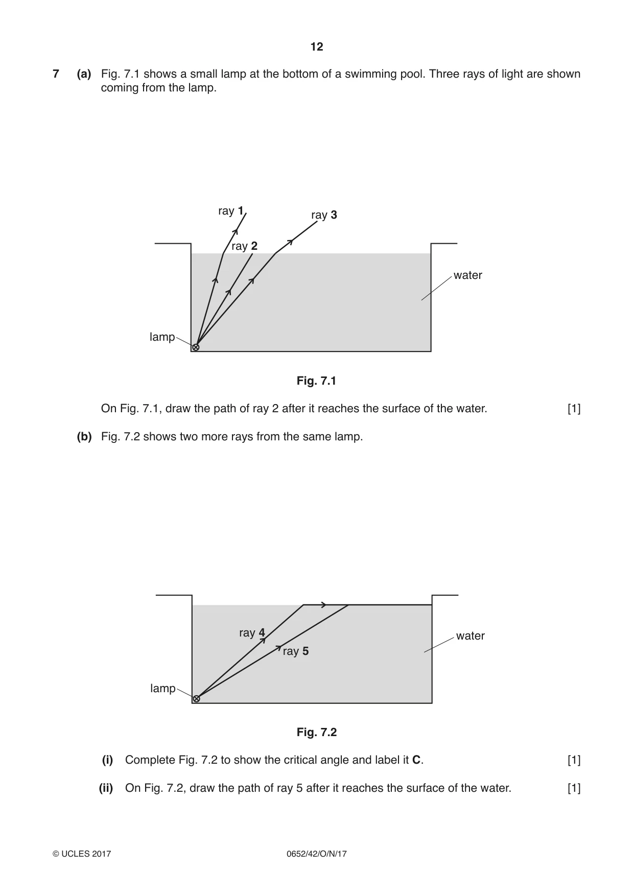 Cambridge IGCSE Physical Science 0652 2017 Oct/Nov Paper 4 · Variant 2 question paper, page 12 of 20